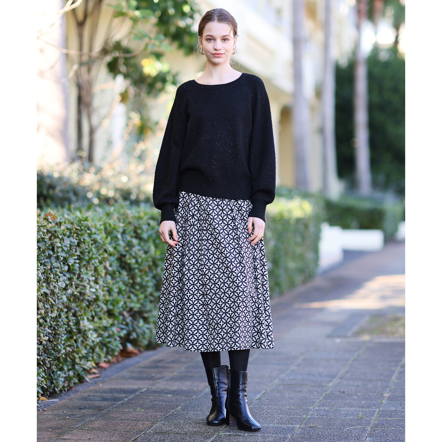 DRESSTERIOR「オーバーラップサークルタックスカート」|スカート|