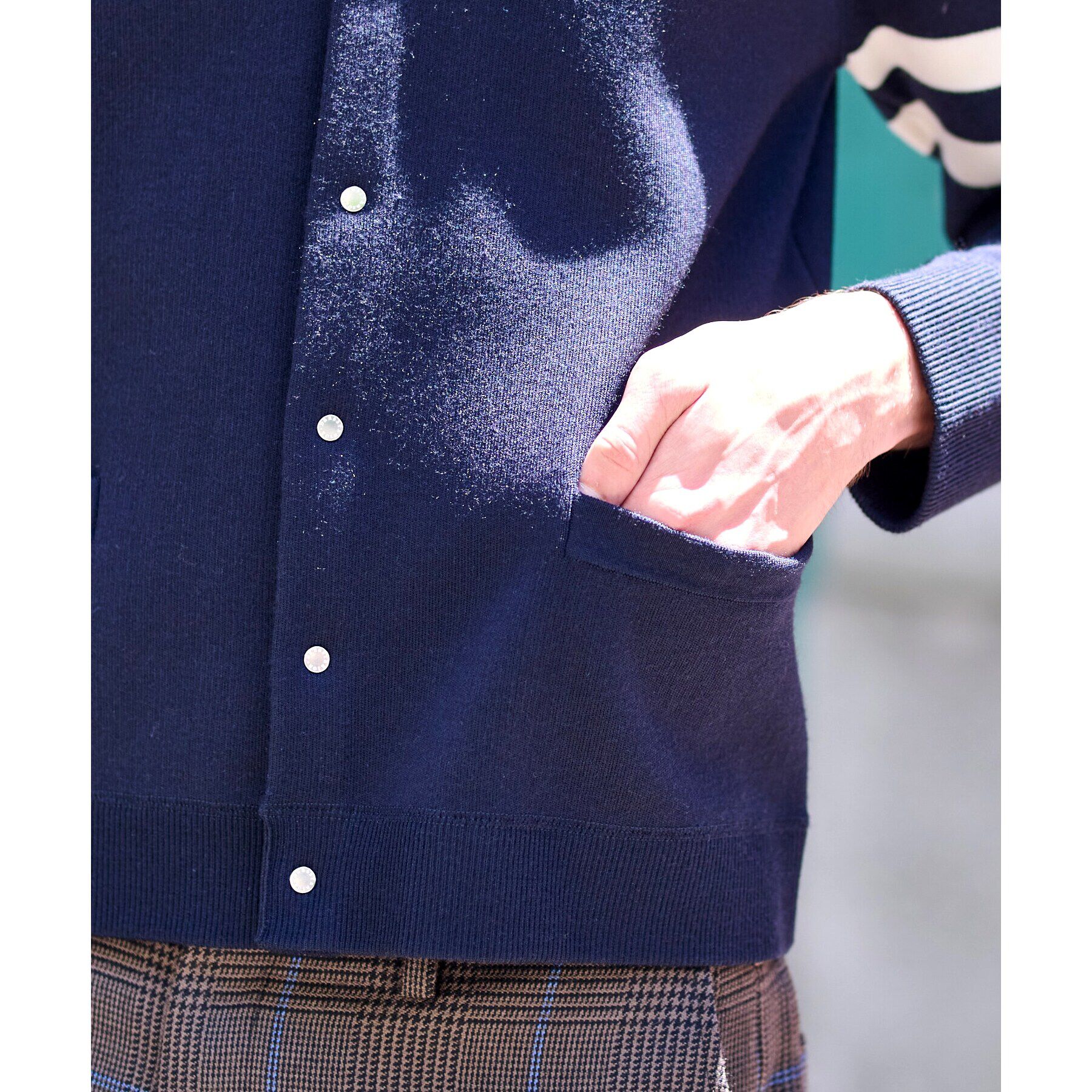 DRESSTERIOR「ウォッシャブル アームライン ラウンドカーディガン」|カーディガン|