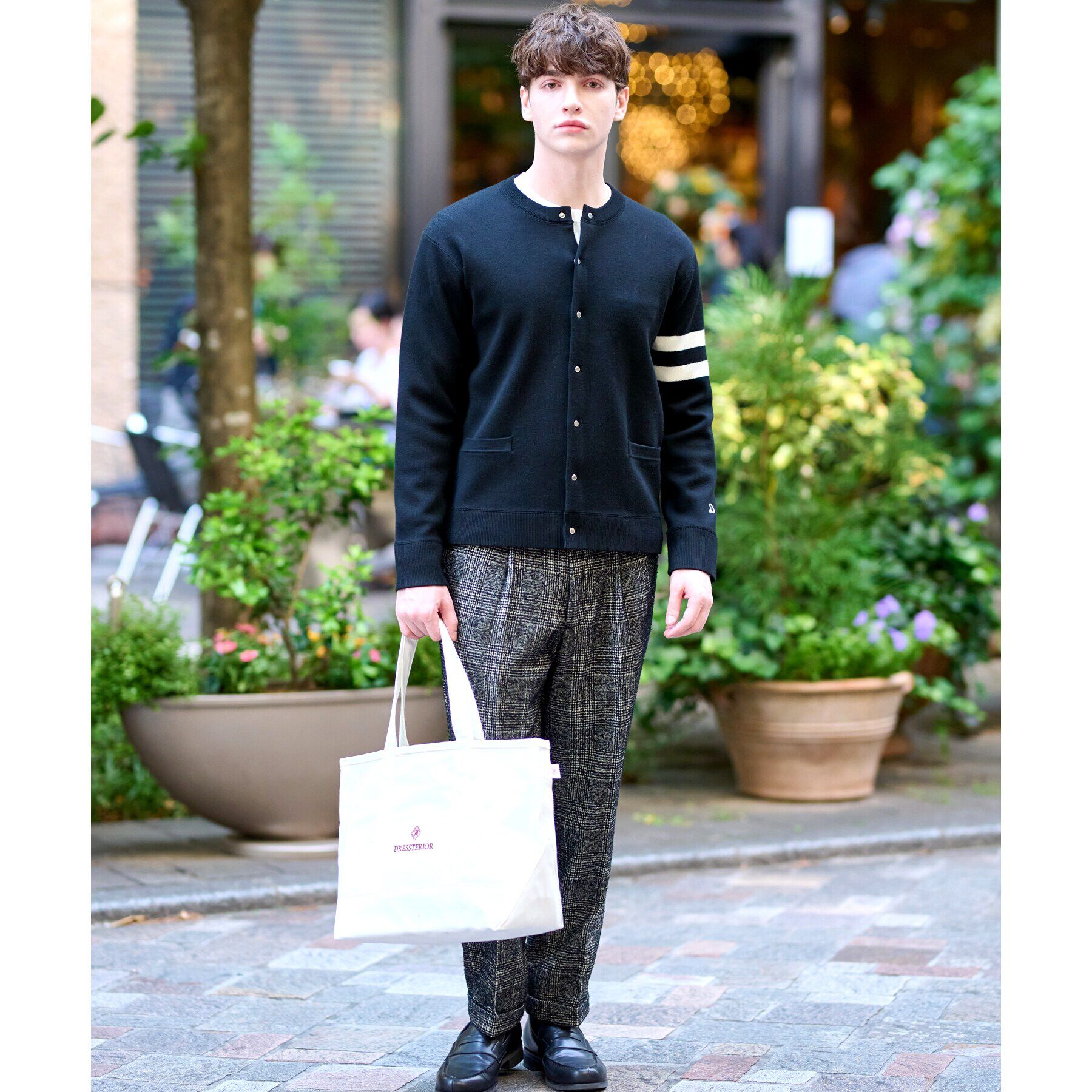 DRESSTERIOR「ウォッシャブル アームライン ラウンドカーディガン」|カーディガン|