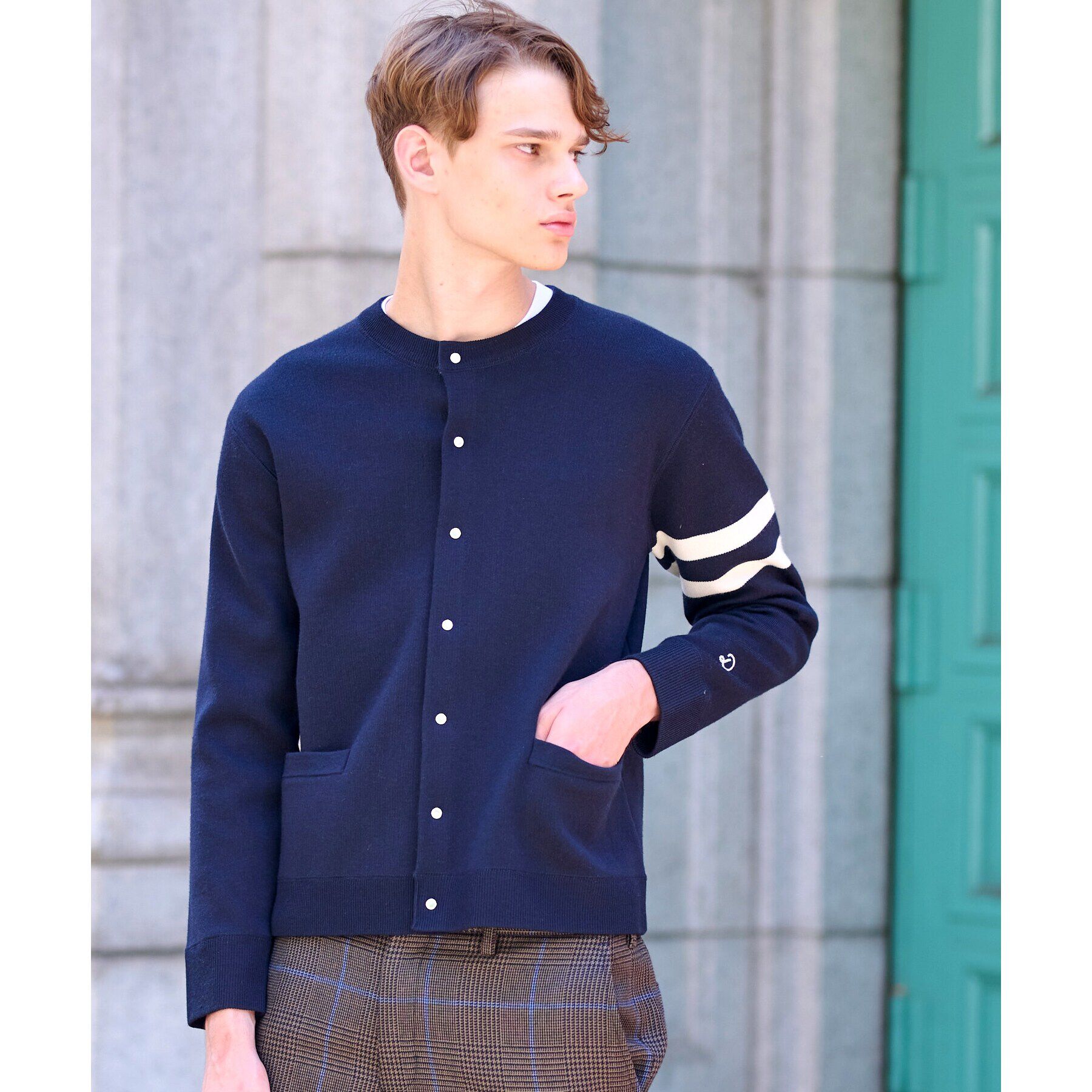 DRESSTERIOR「ウォッシャブル アームライン ラウンドカーディガン」|カーディガン|