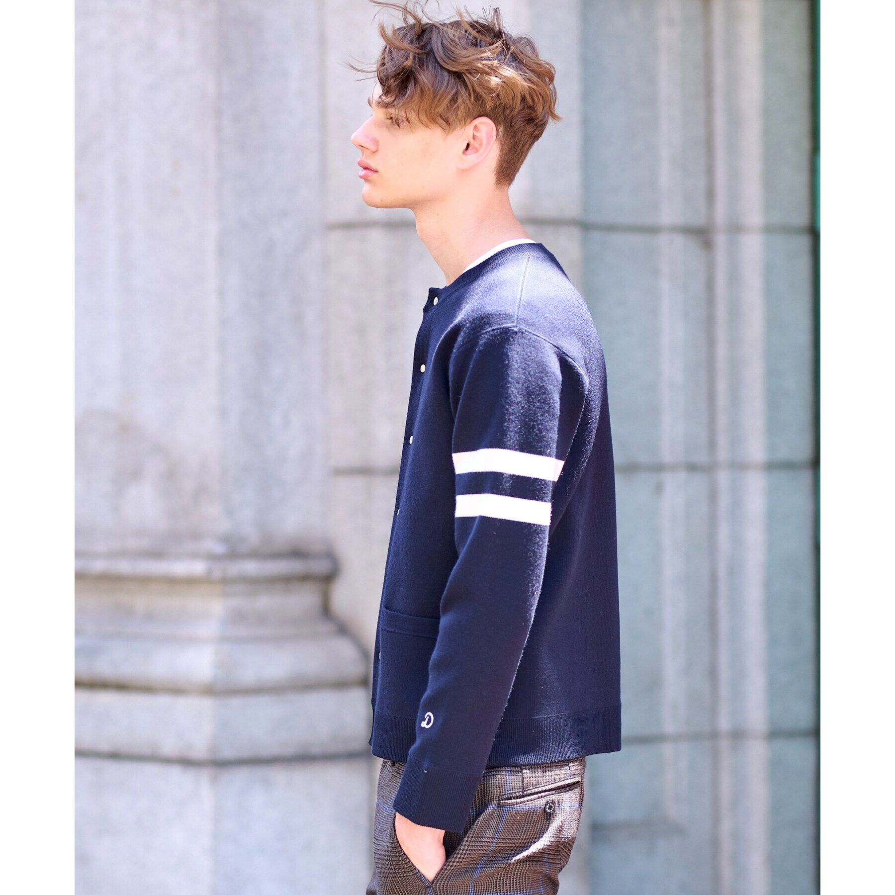 DRESSTERIOR「ウォッシャブル アームライン ラウンドカーディガン」|カーディガン|