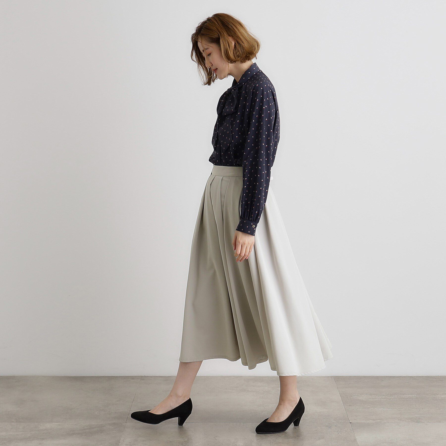 grove「イレギュラータックフレアスカート」|スカート|