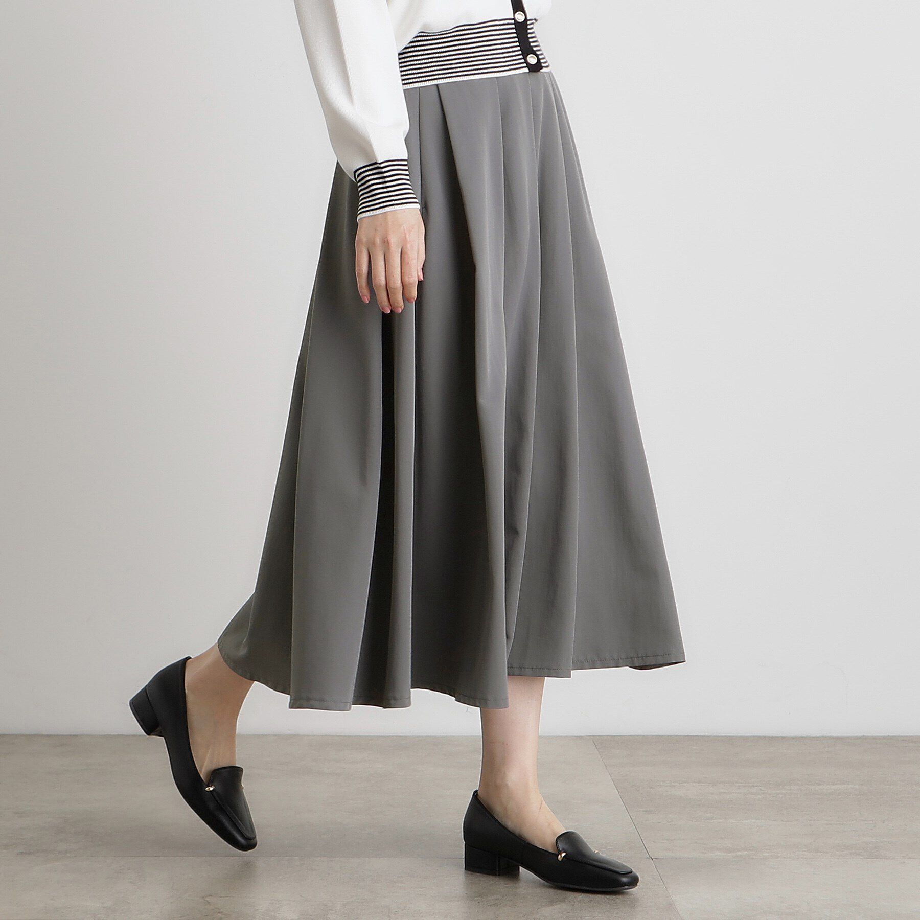 grove「イレギュラータックフレアスカート」|スカート|