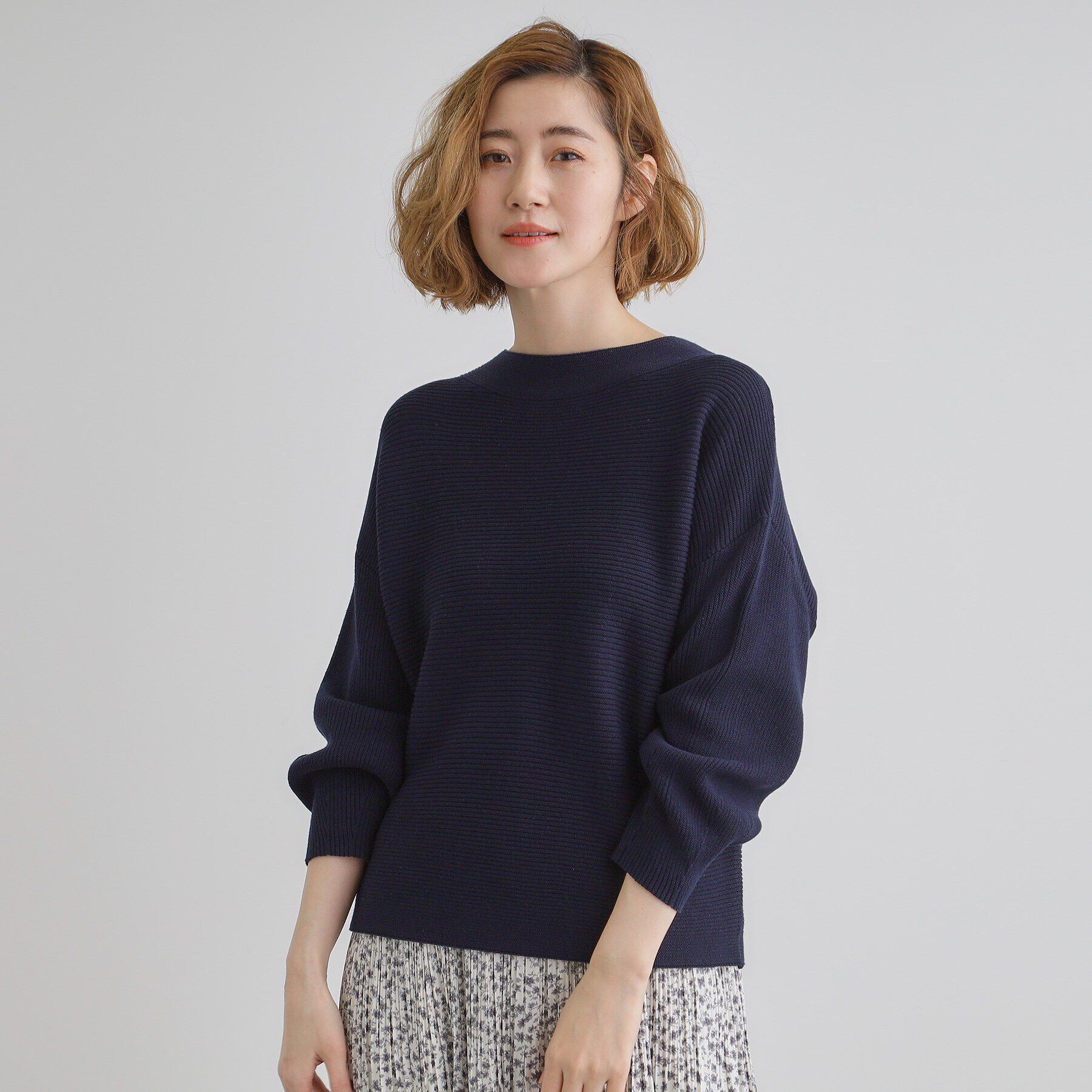 grove「コットンブレンドガーターニット」|ニット・セーター|