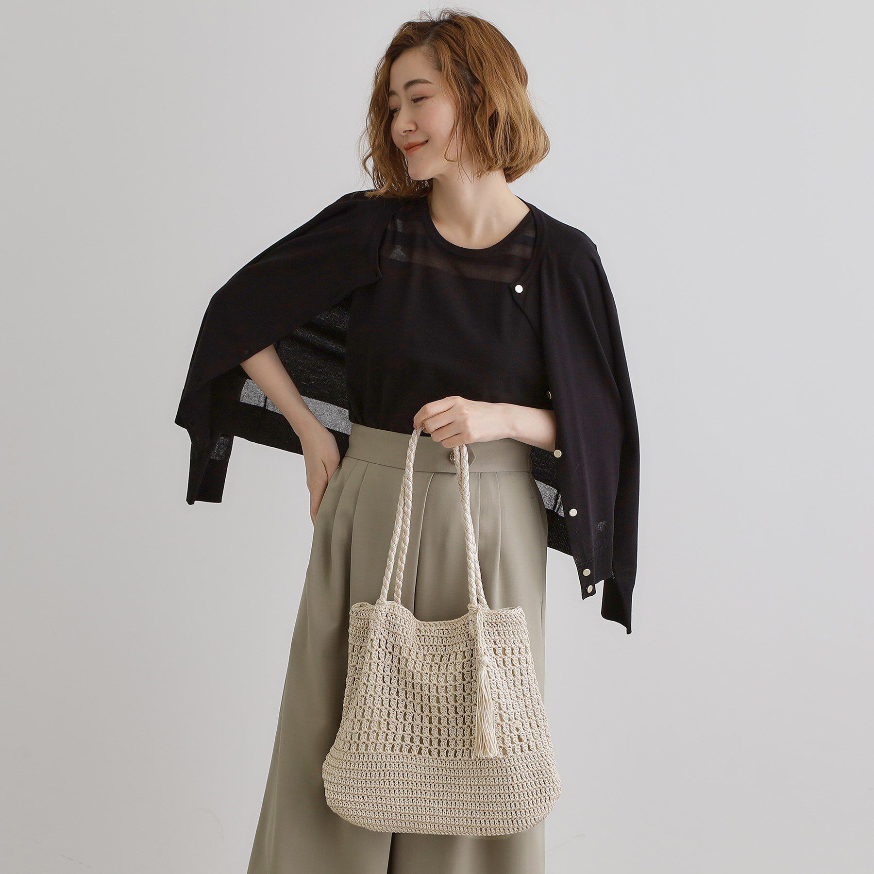 grove「タッセルレーヨントート」|トートバッグ|