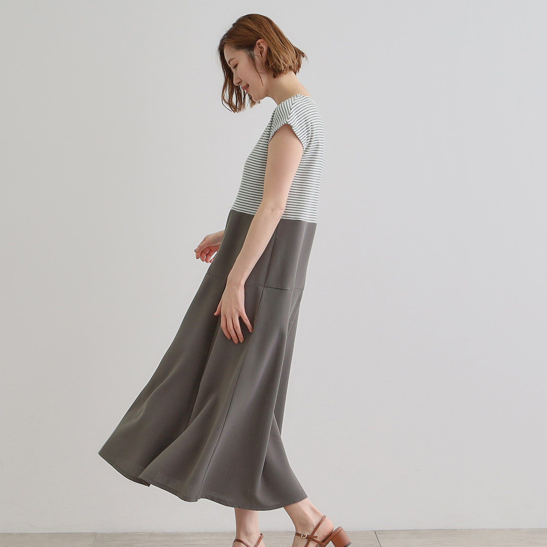 grove「美シルエットなドッキングフレア切替ワンピース」|ワンピース|