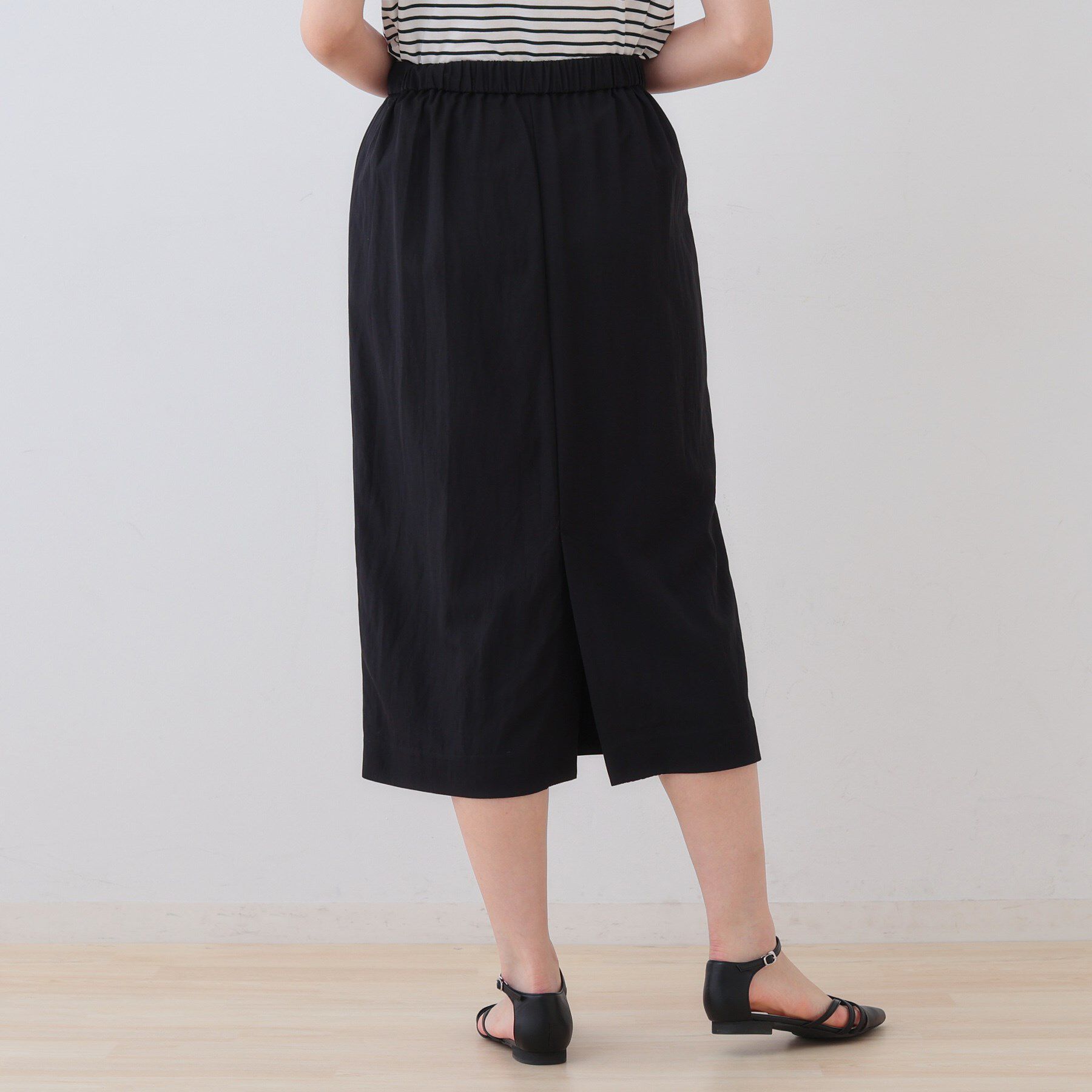 INDIVI「【シワになりにくい】コットンライクストレートスカート」|スカート|