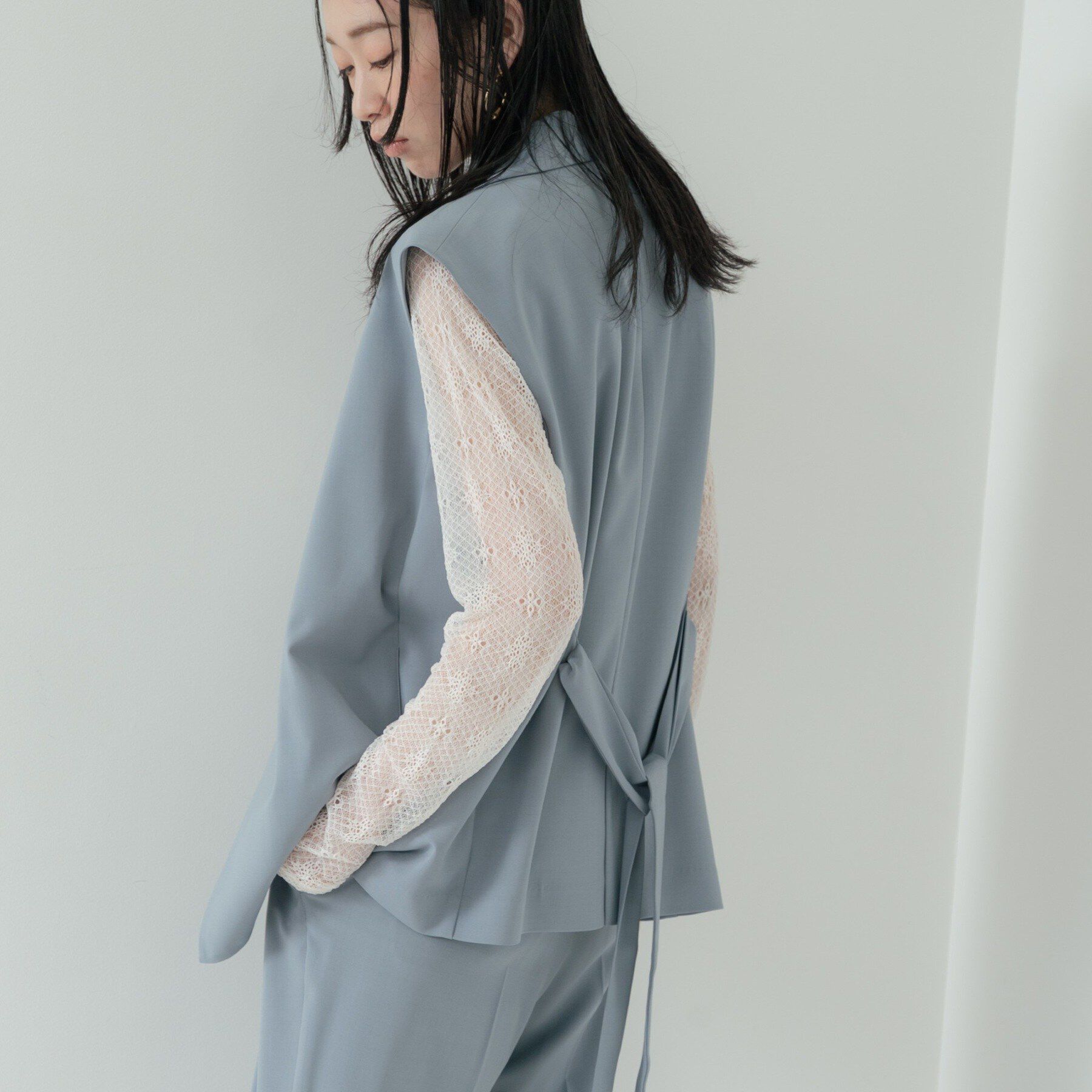 GALLEST「Comfy SET UP｜ベルテッドジレ【セットアップ対応／通勤／カセット服】」|ベスト・ジレ|