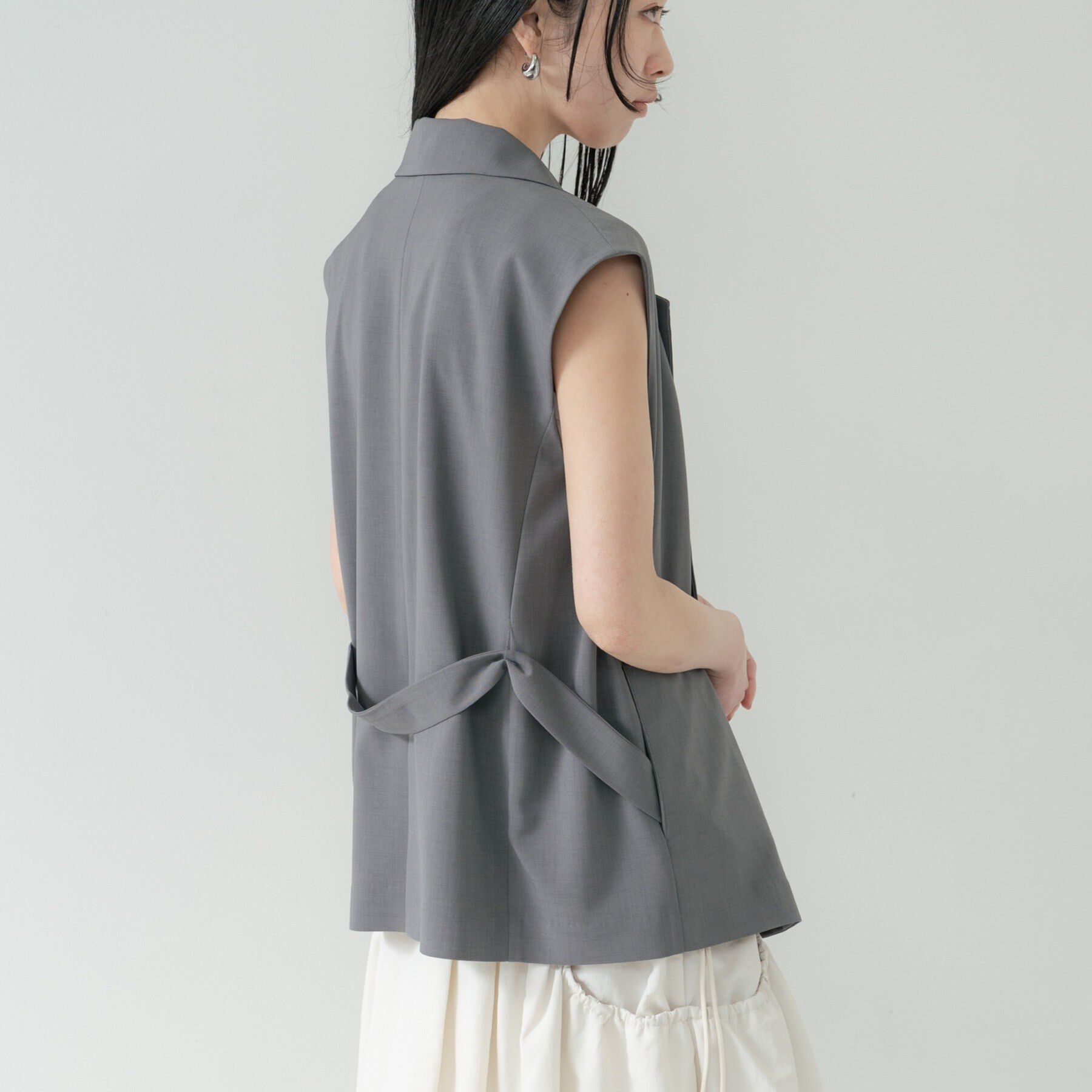 GALLEST「Comfy SET UP｜ベルテッドジレ【セットアップ対応／通勤／カセット服】」|ベスト・ジレ|