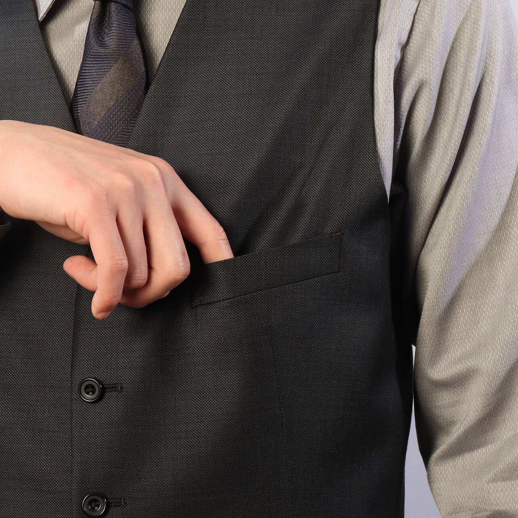 TAKEO KIKUCHI「【Sサイズ～】シャイニーシャクピンヘッド　ベスト」|スーツ|