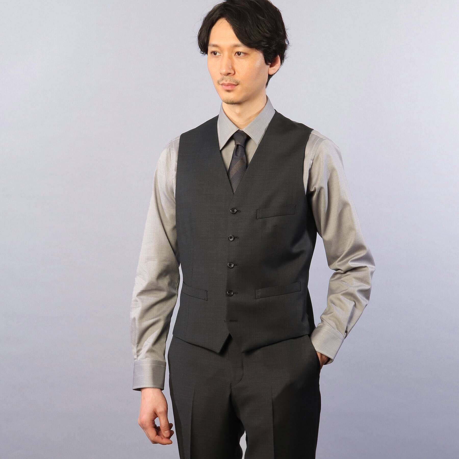 TAKEO KIKUCHI「【Sサイズ～】シャイニーシャクピンヘッド　ベスト」|スーツ|