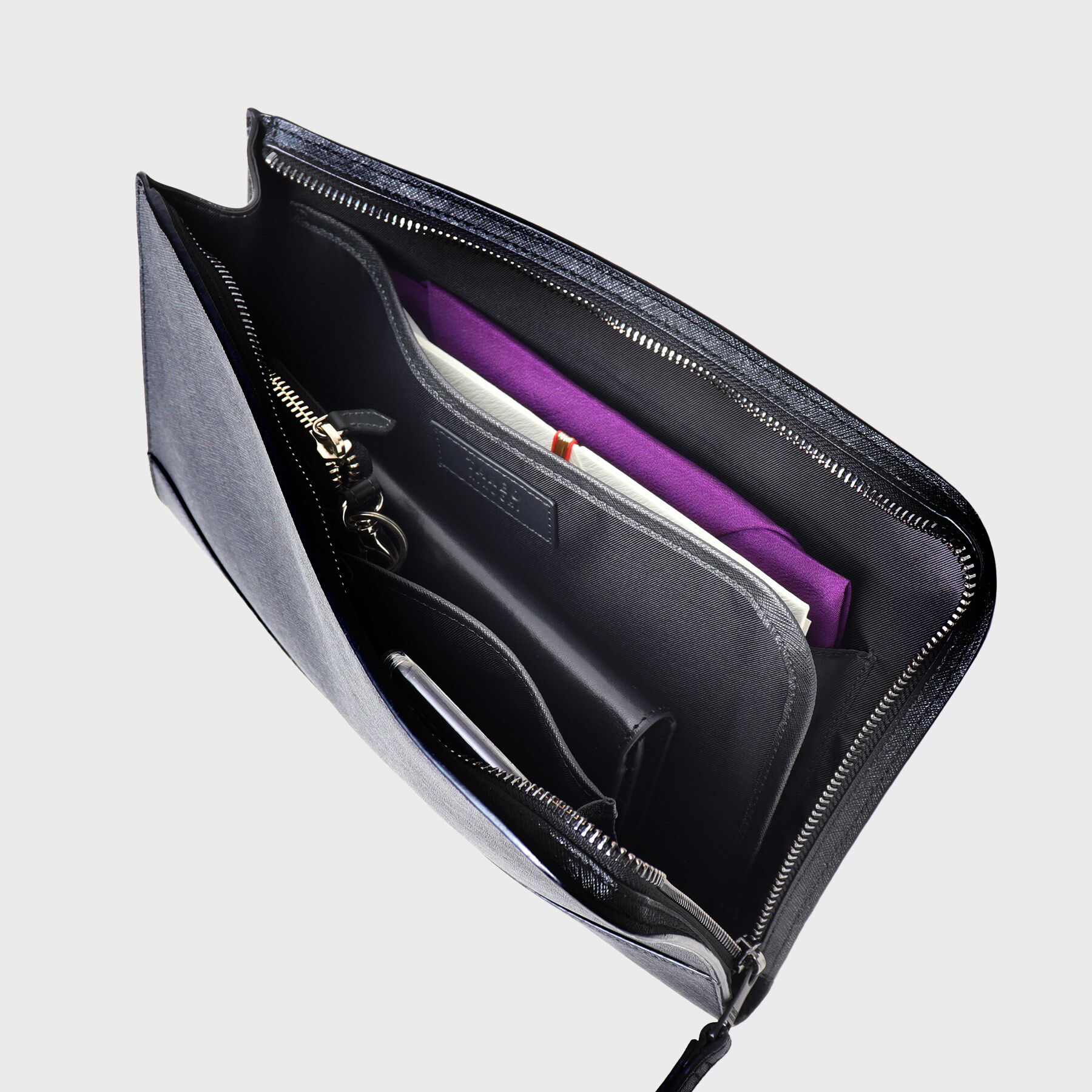 TAKEO KIKUCHI「【冠婚葬祭】ブラックレザー クラッチバッグ」|クラッチバッグ|