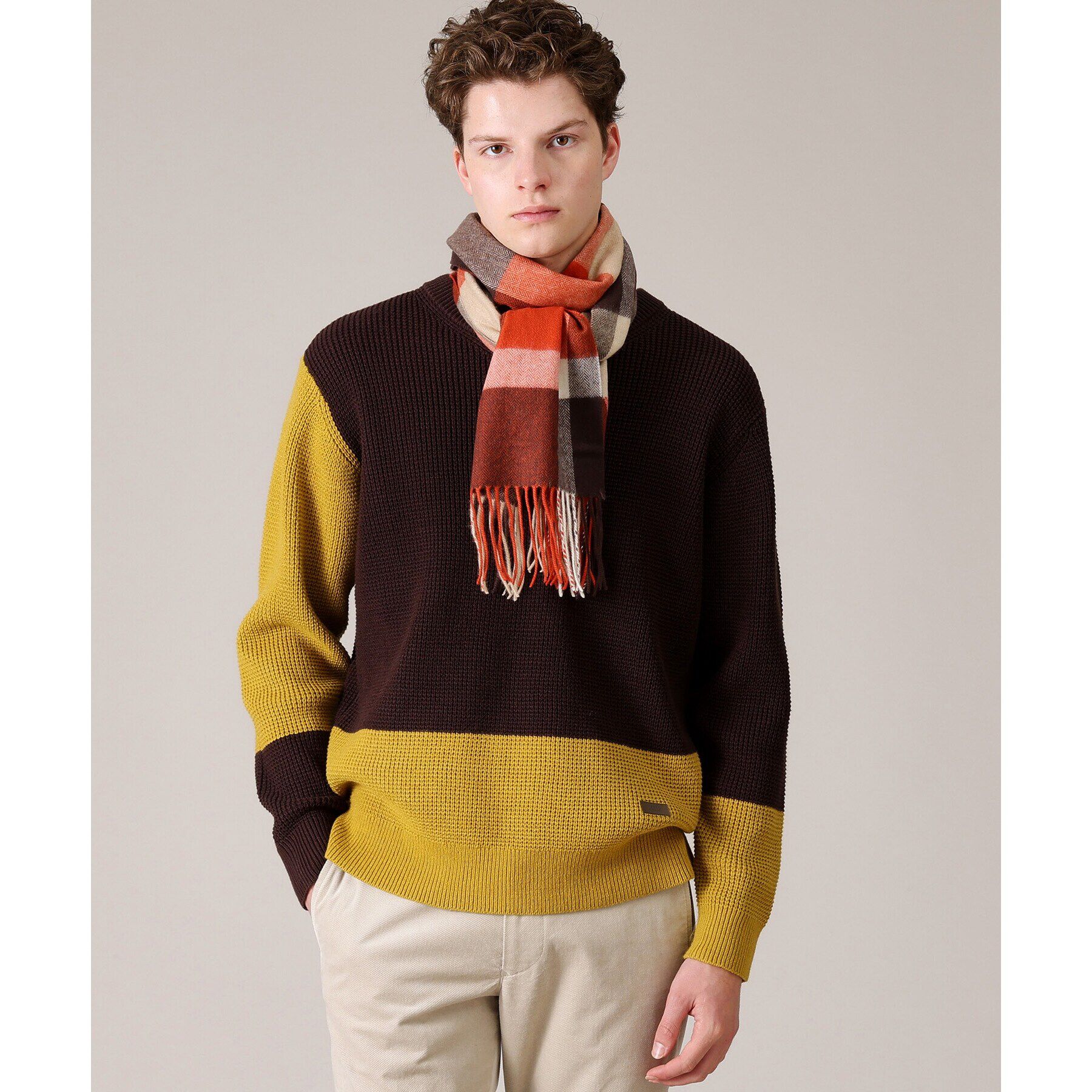 TAKEO KIKUCHI「【カシミヤ100%】チェック カシミヤマフラー」|ストール|