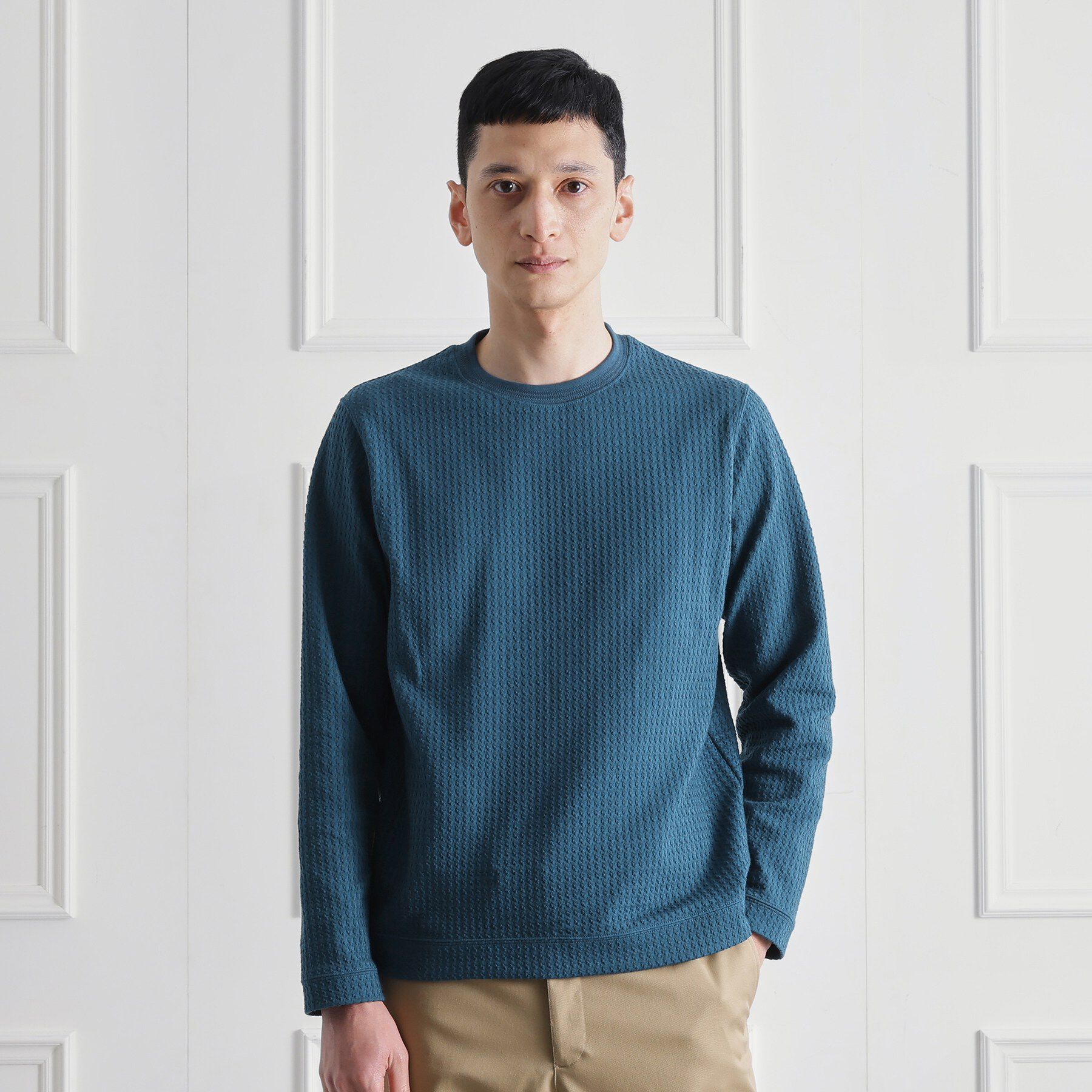 TAKEO KIKUCHI「千鳥柄 ストレッチ プルオーバー」|Tシャツ・カットソー|