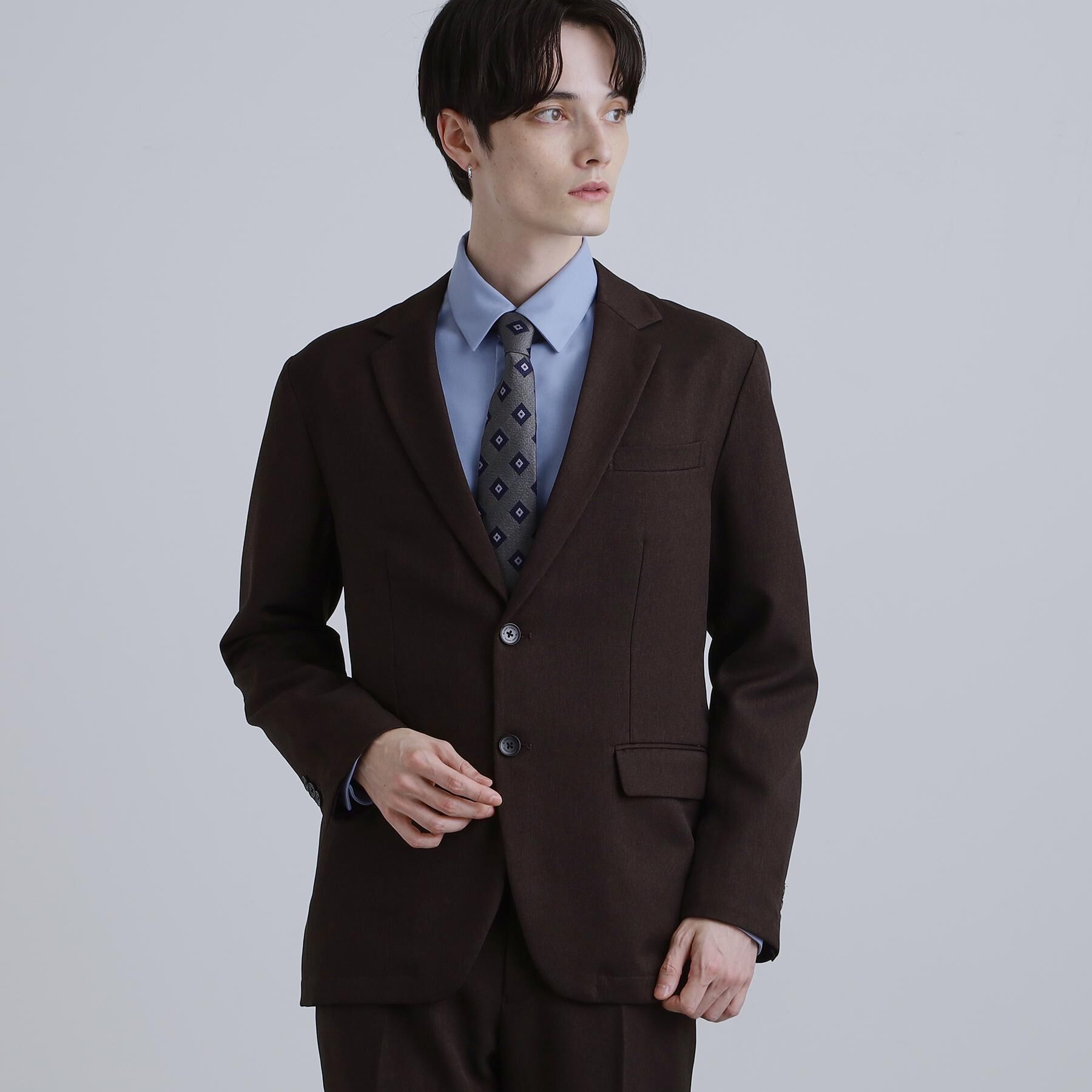 tk.TAKEO KIKUCHI「【洗える】ピンヘッドストレッチセットアップ」|スーツ|