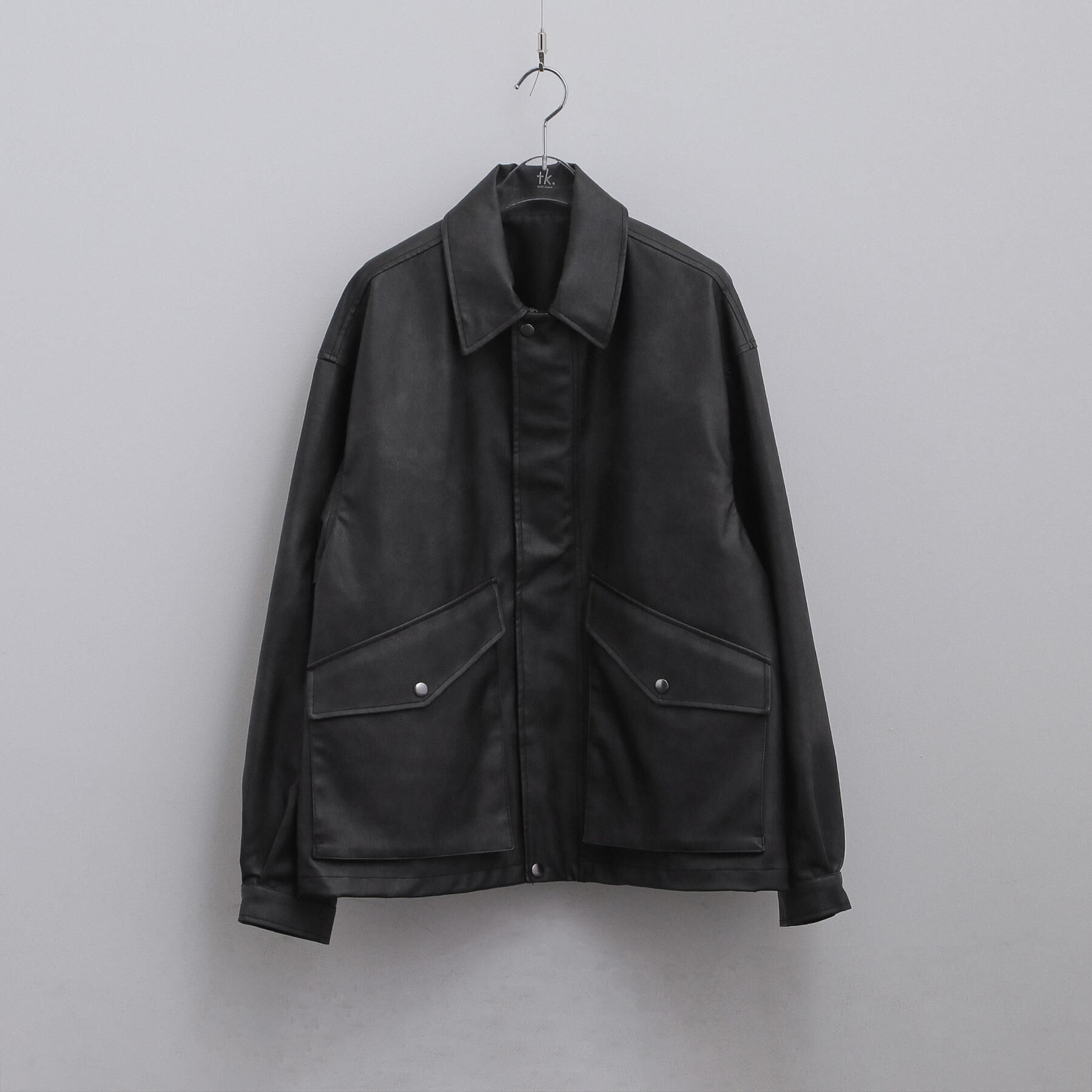 tk.TAKEO KIKUCHI「シンセティックレザーフライトジャケット」|ブルゾン・スタジャン|