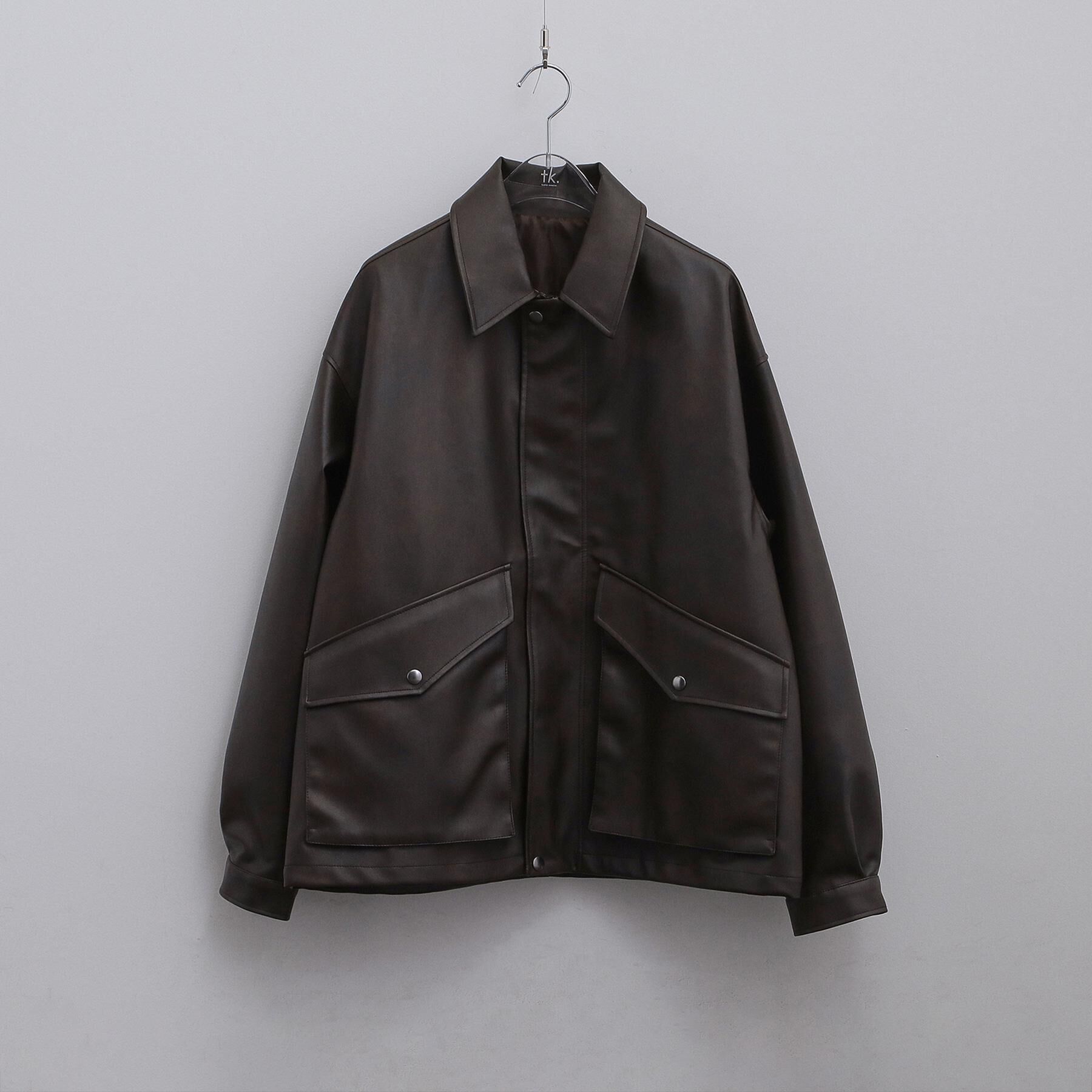 tk.TAKEO KIKUCHI「シンセティックレザーフライトジャケット」|ブルゾン・スタジャン|