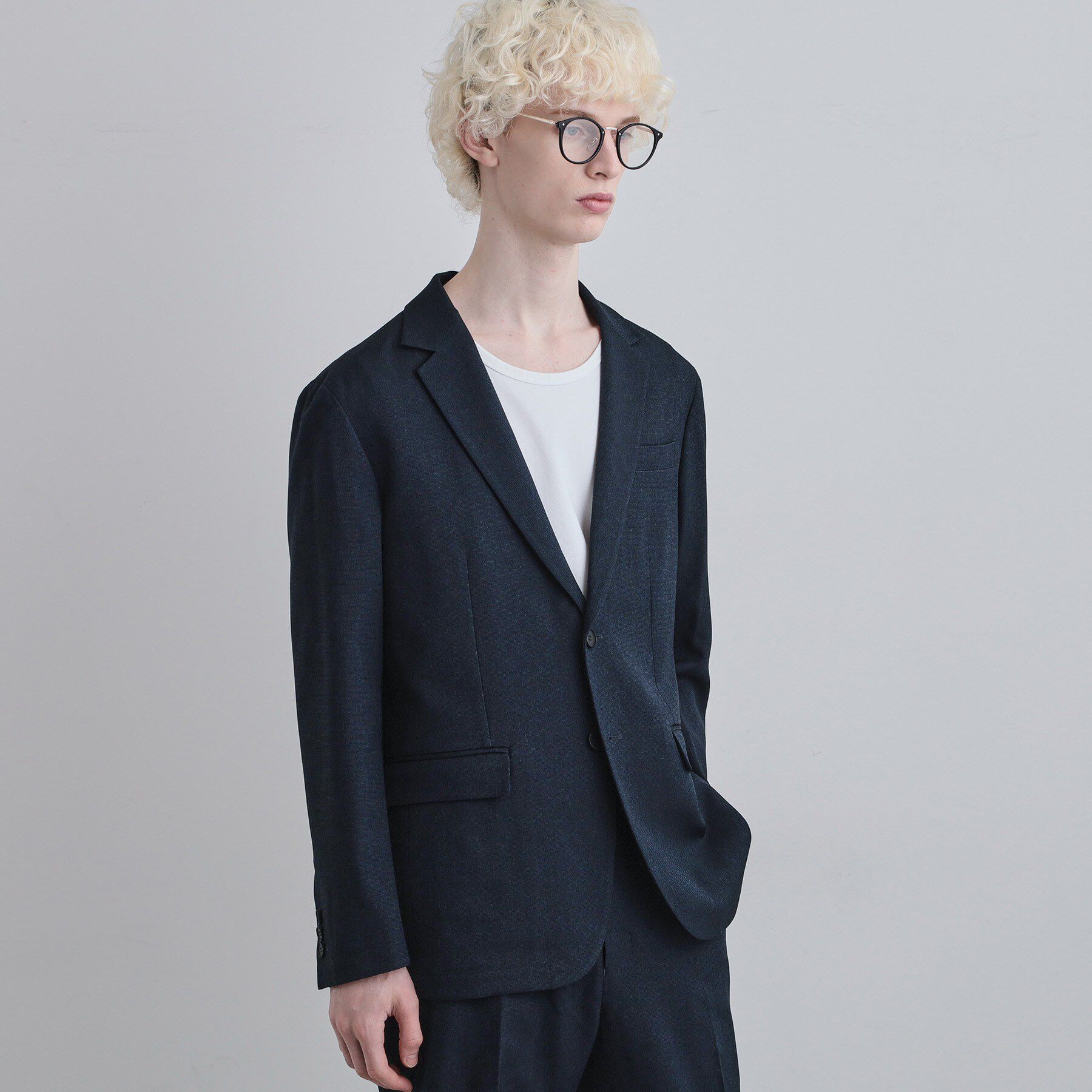 tk.TAKEO KIKUCHI「【上下2点セット】洗えるピンヘッドストレッチセットアップ/ビジネスOK」|スーツ|