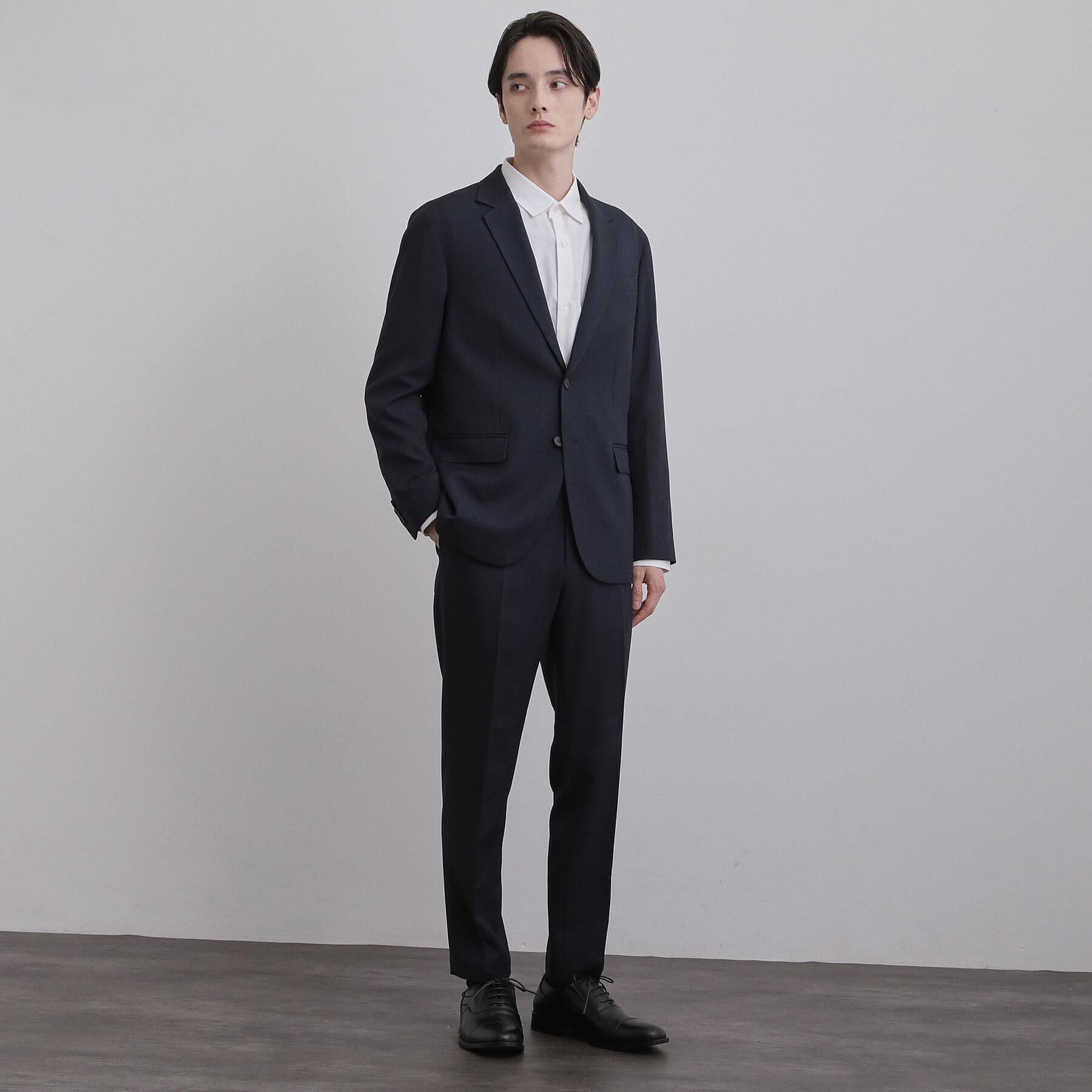 tk.TAKEO KIKUCHI「【上下2点セット】洗えるピンヘッドストレッチセットアップ/ビジネスOK」|スーツ|