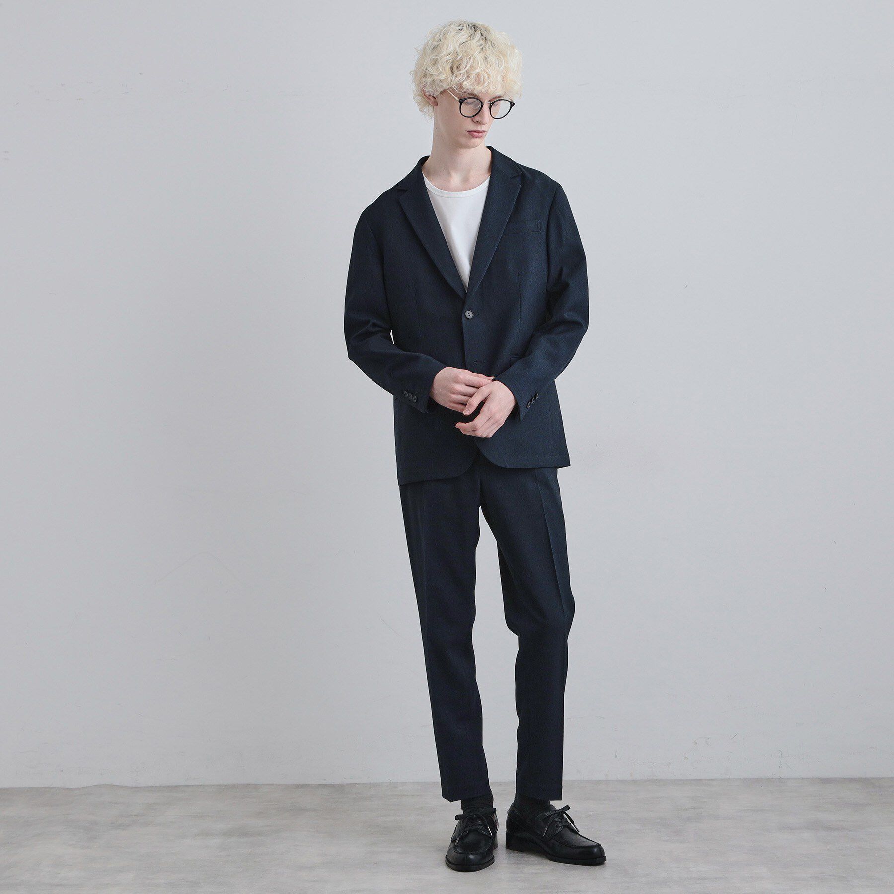 tk.TAKEO KIKUCHI「【上下2点セット】洗えるピンヘッドストレッチセットアップ/ビジネスOK」|スーツ|