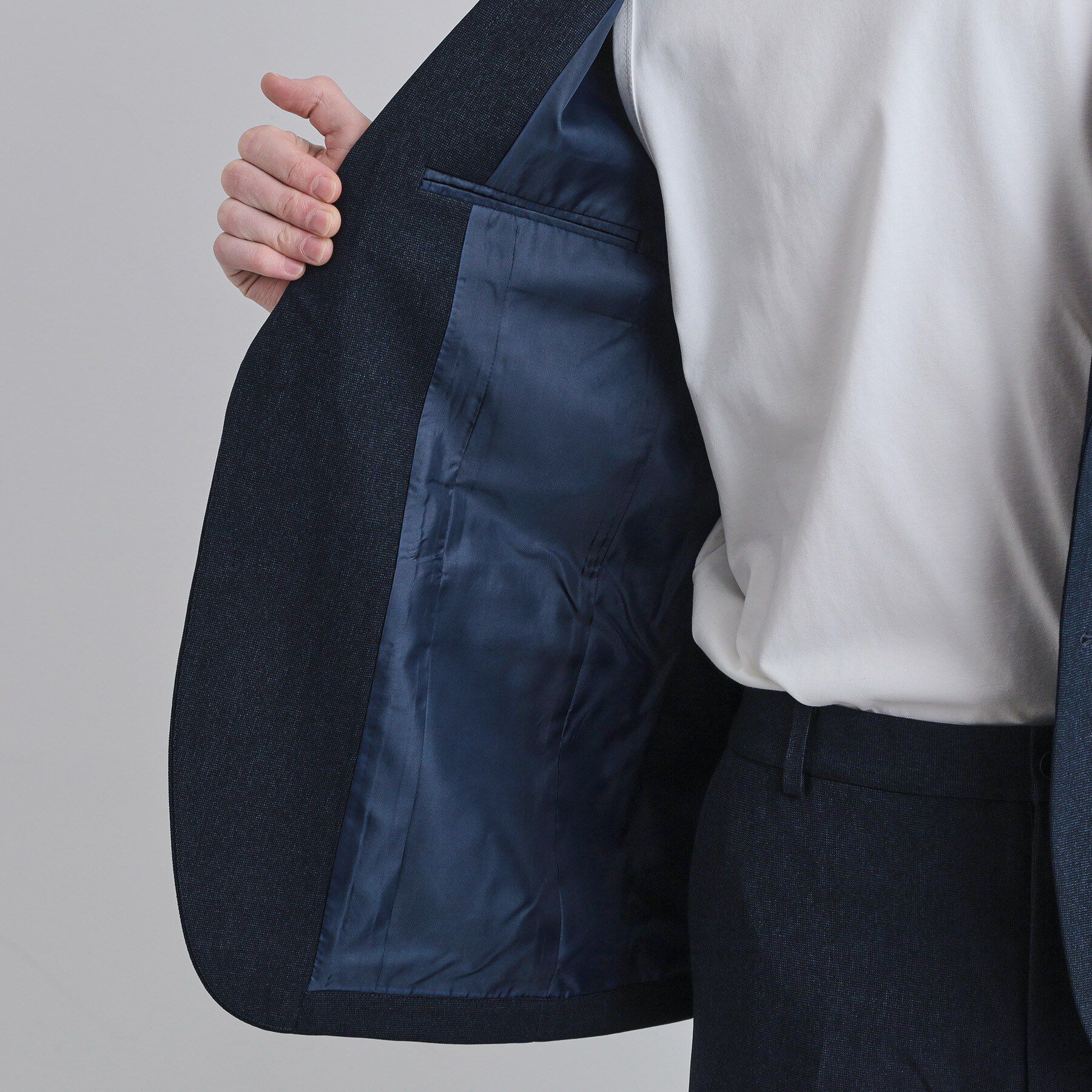 tk.TAKEO KIKUCHI「【上下2点セット】洗えるピンヘッドストレッチセットアップ/ビジネスOK」|スーツ|