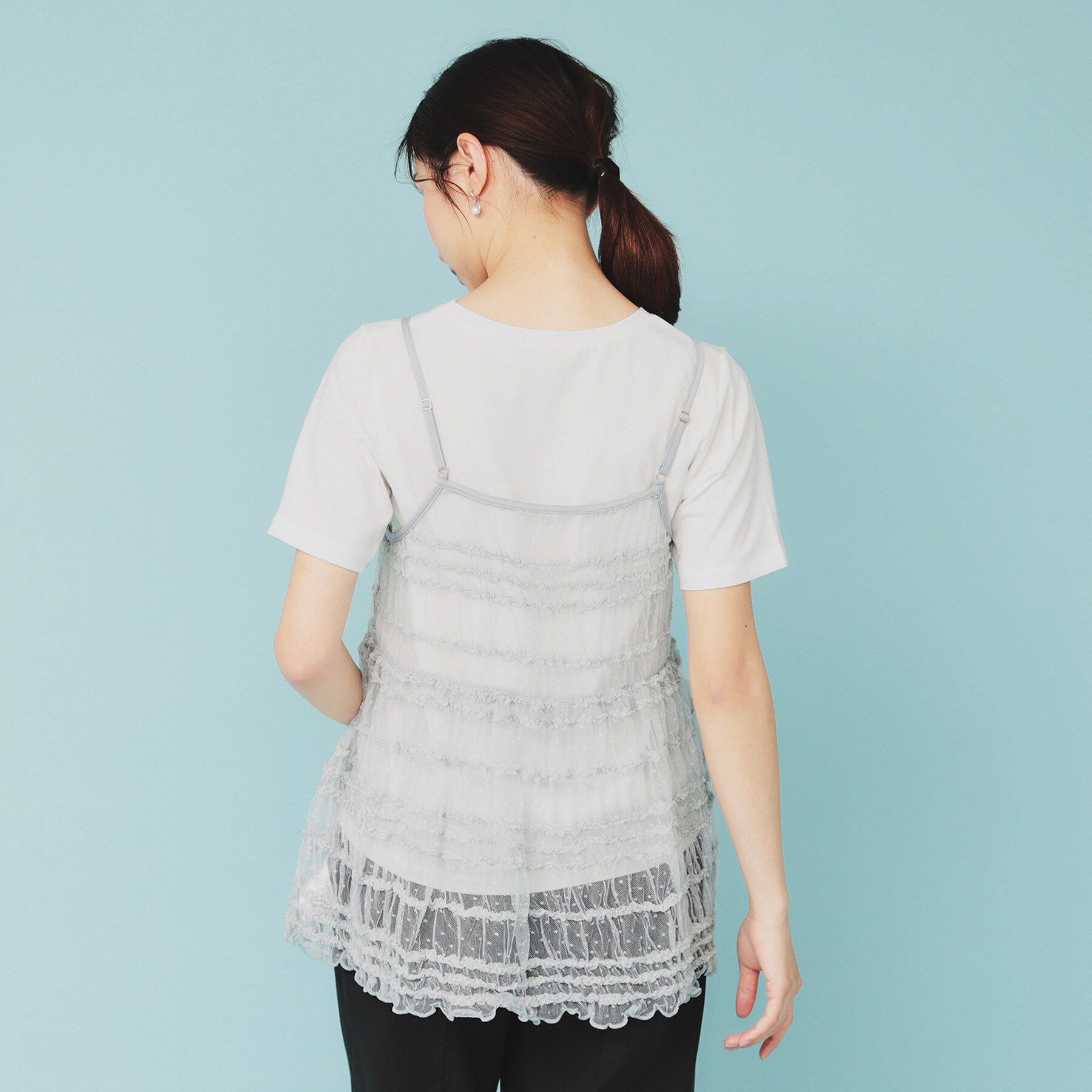 index「《ツインセット》ロゴT&times;チュールキャミ【UVケア/接触冷感/洗濯機洗い可】」|その他|