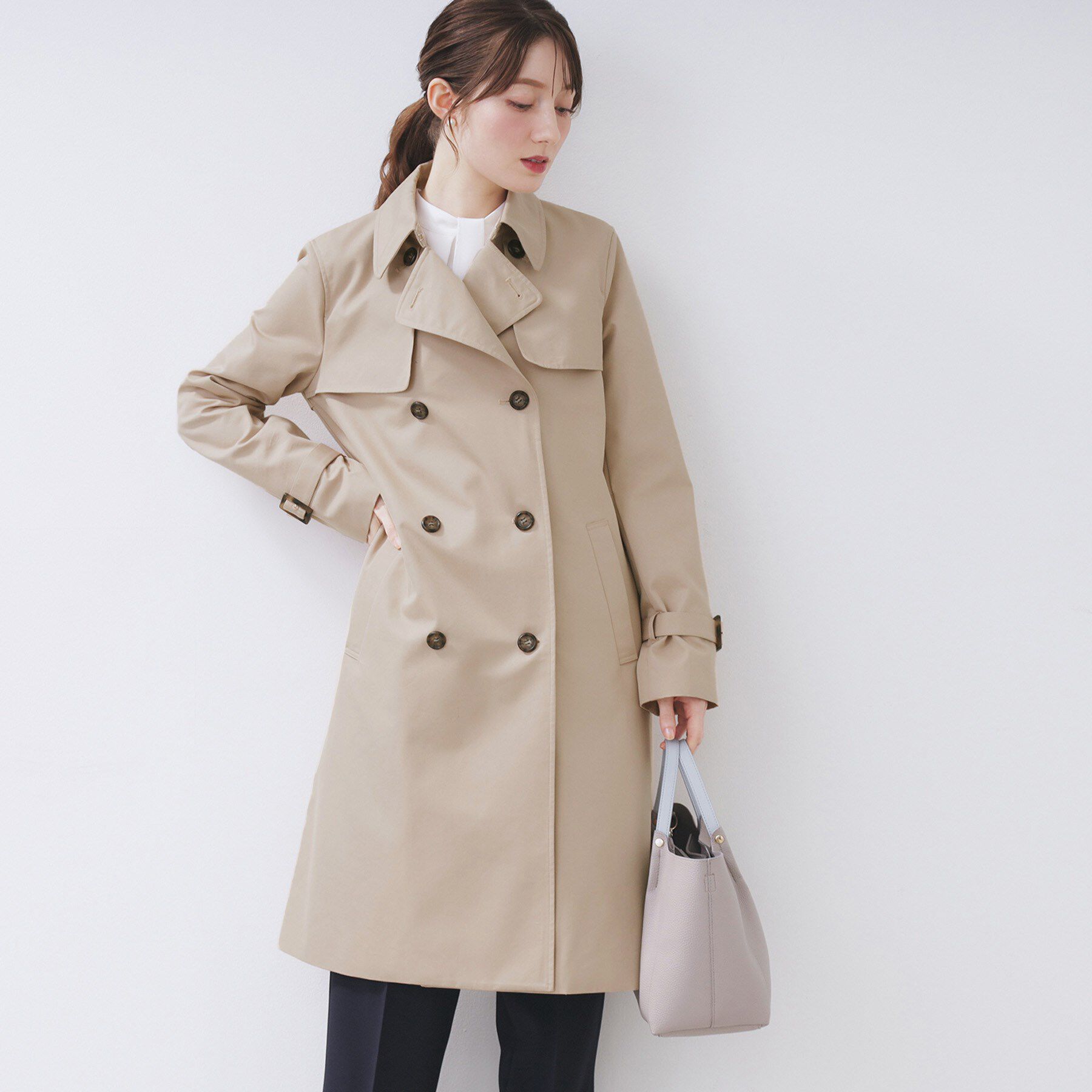 index「トレンチコート【洗濯機OK/撥水/花粉対応】《XS～3L》」|トレンチコート|