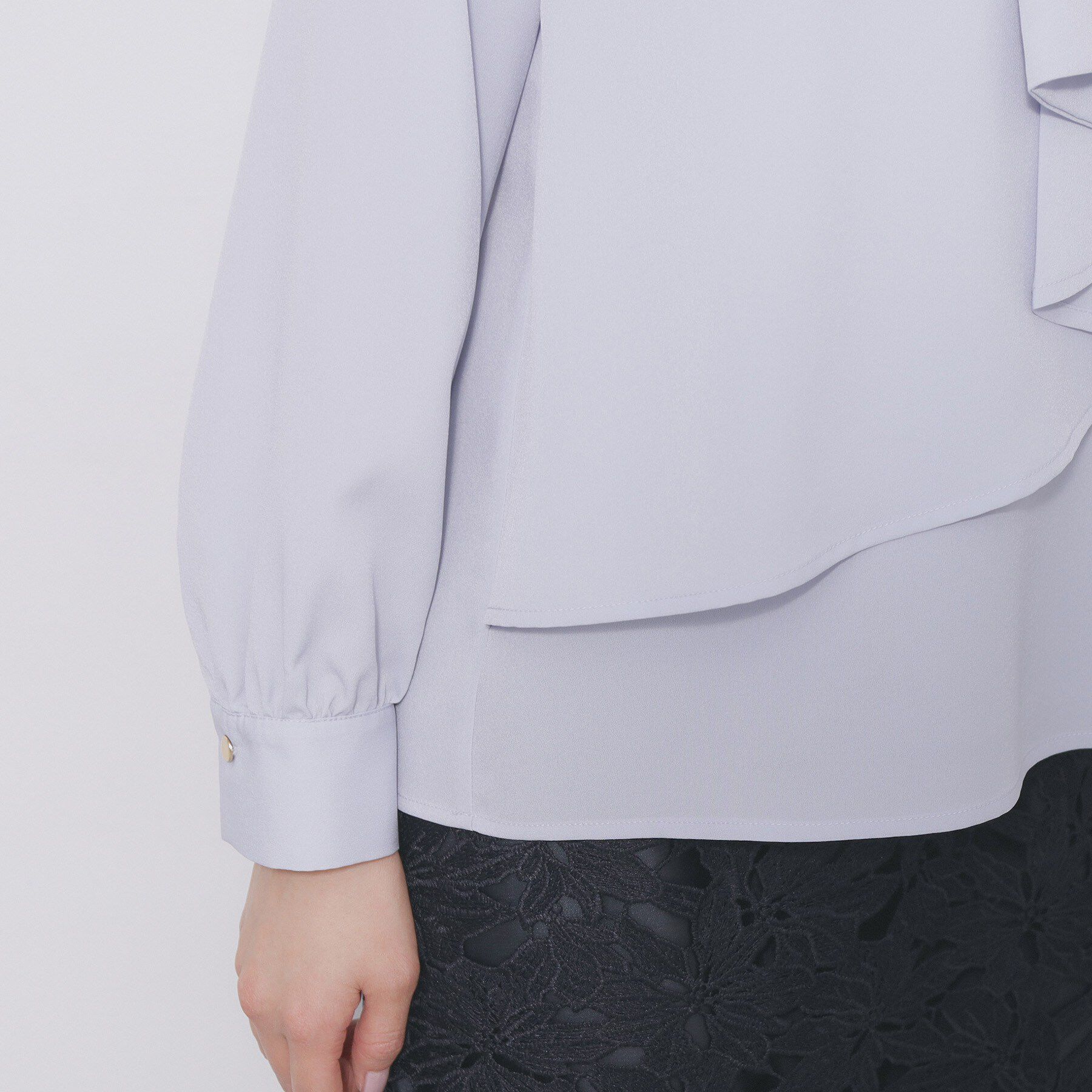 index「アシンメトリーボウタイブラウス【洗濯機OK/イージーアイロン/防シワ】《XS～LL》」|シャツ・ブラウス|