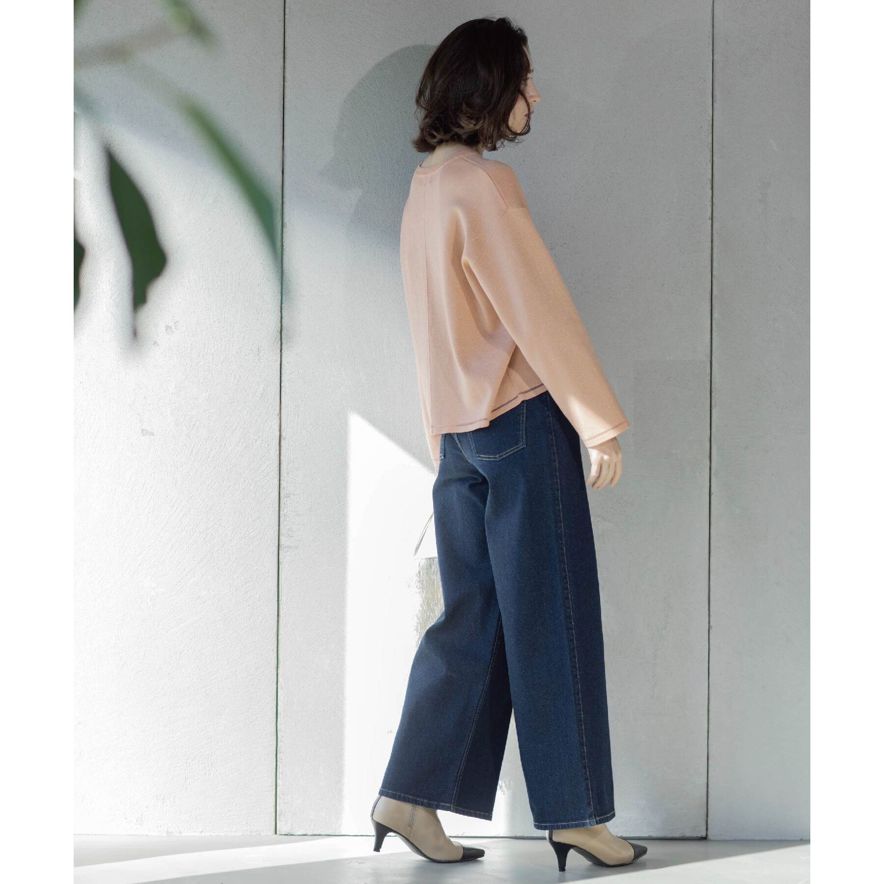 OPAQUE.CLIP「《SS-LLsize》ストレッチバギーデニム【洗濯機洗い可】」|デニム|