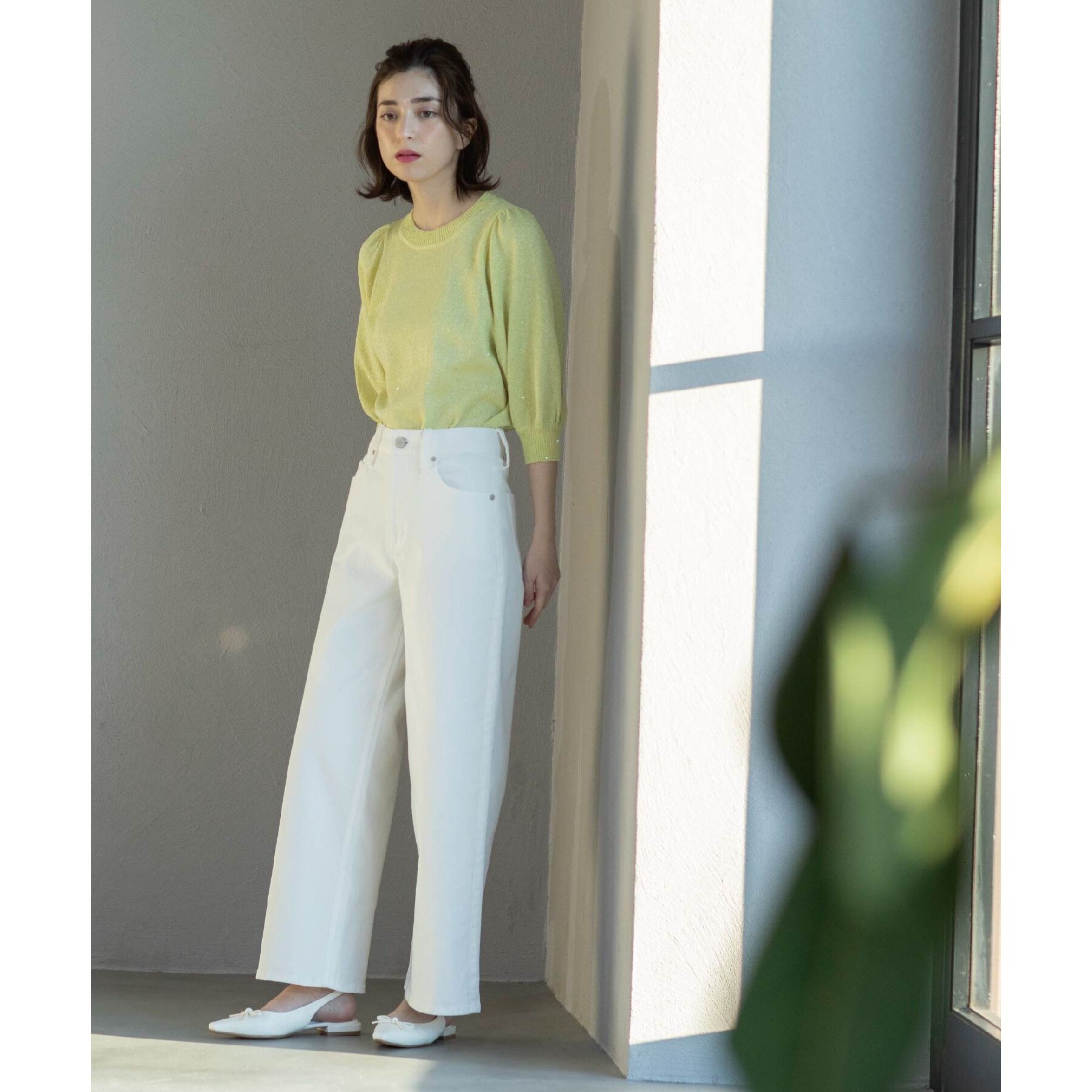 OPAQUE.CLIP「《SS-LLsize》ストレッチバギーデニム【洗濯機洗い可】」|デニム|