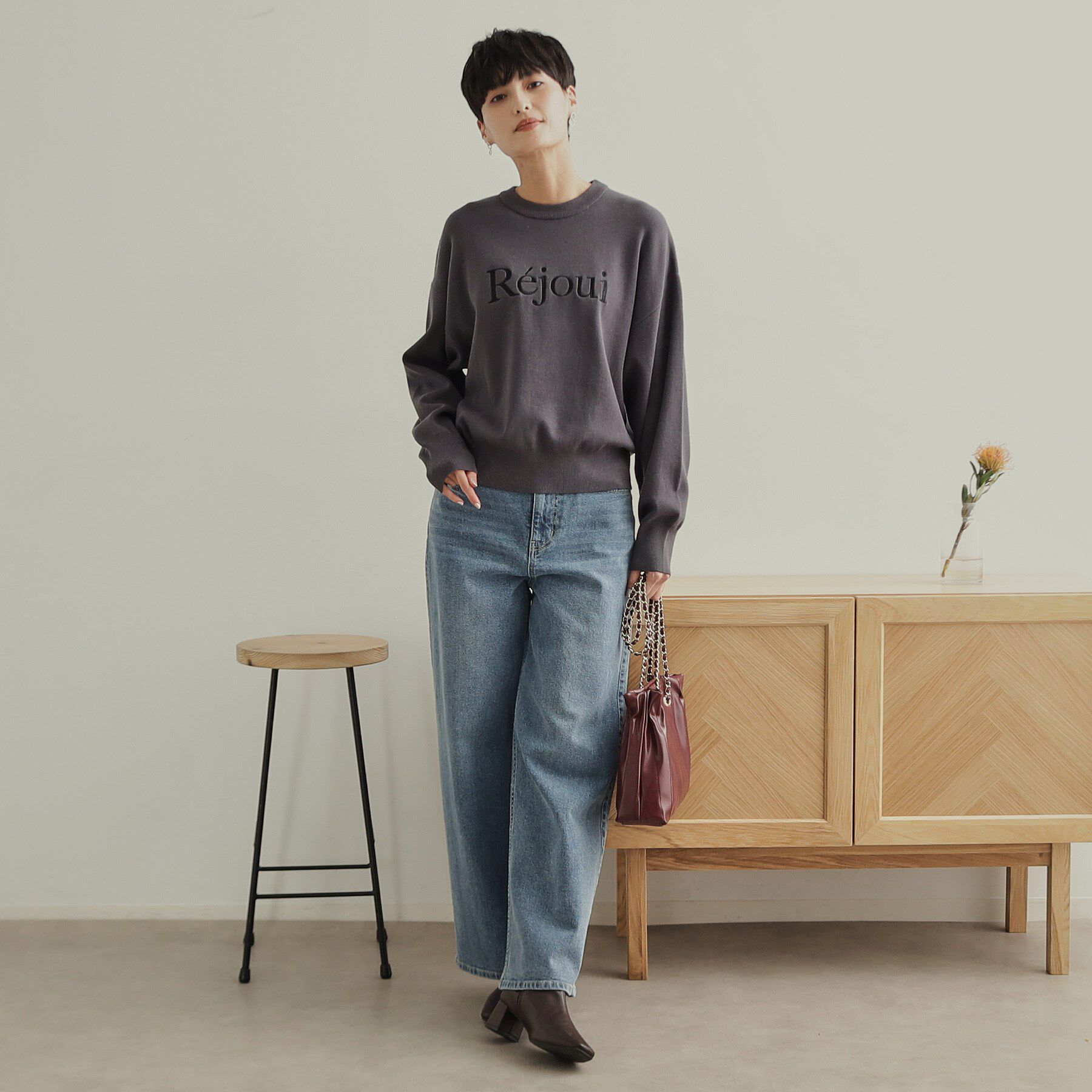 OPAQUE.CLIP「《SS-LLsize》ストレッチバギーデニム【洗濯機洗い可】」|デニム|