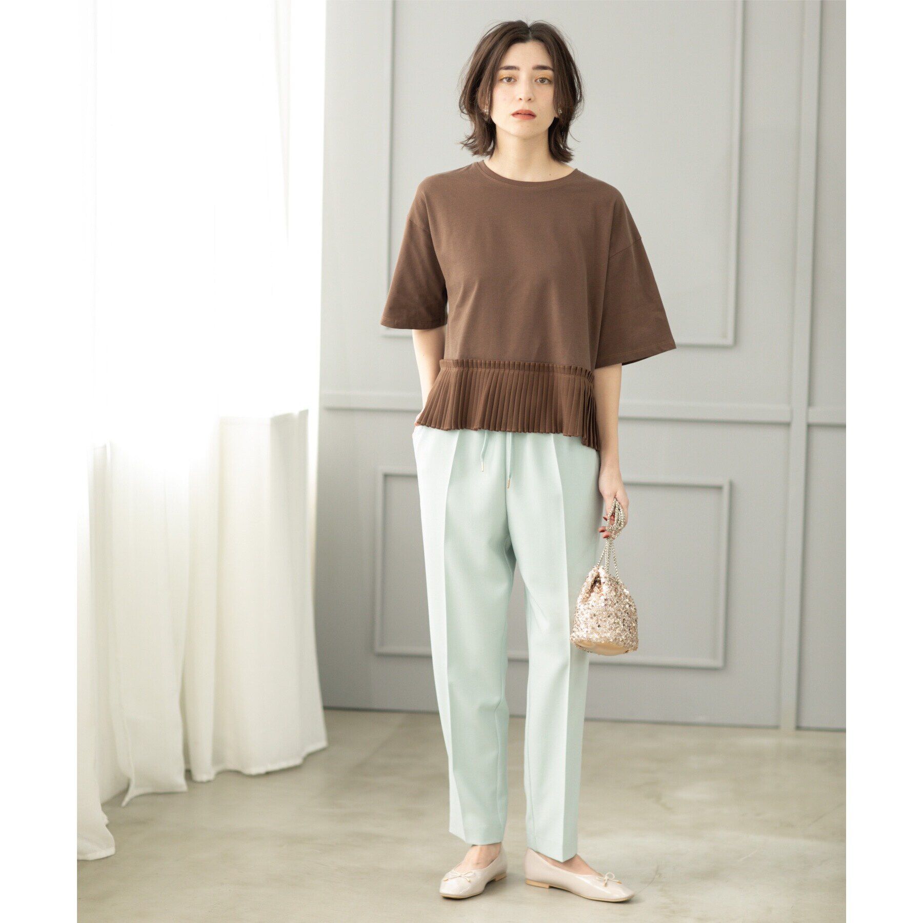 OPAQUE.CLIP「《SS-LLsize》美脚ストレッチイージーテーパードパンツ【洗濯機洗い可/防シワ】」|その他|