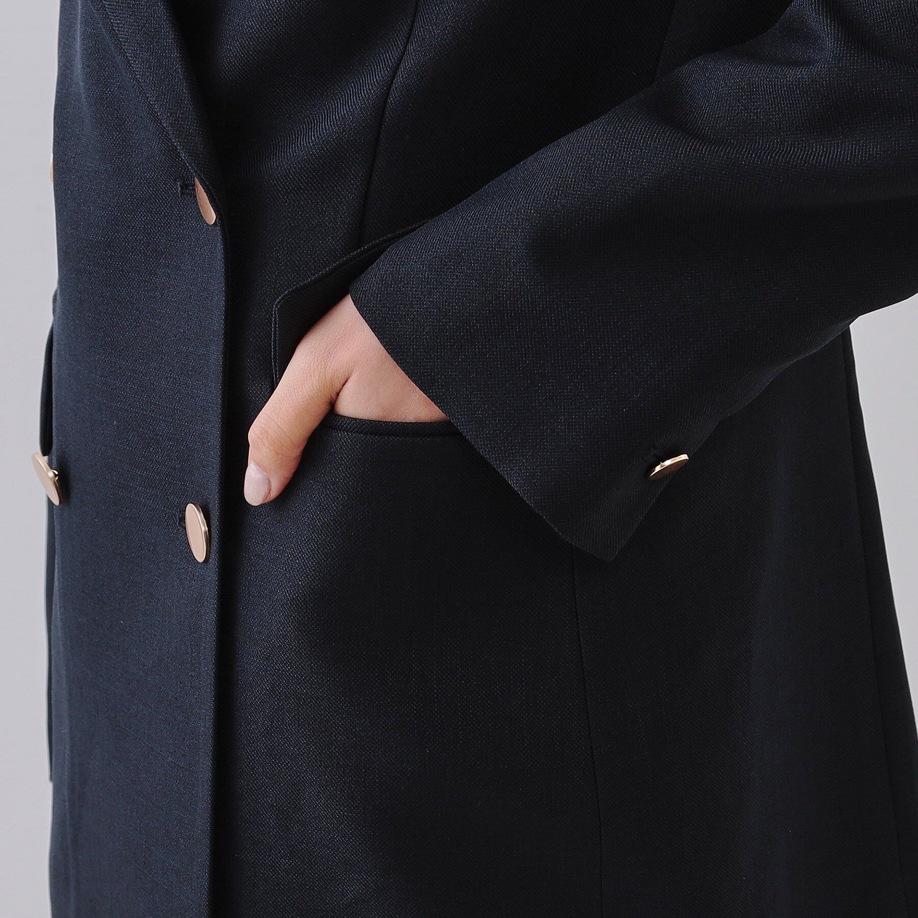 OPAQUE.CLIP「金ボタンダブルテーラードジャケット【洗える】」|テーラードジャケット|