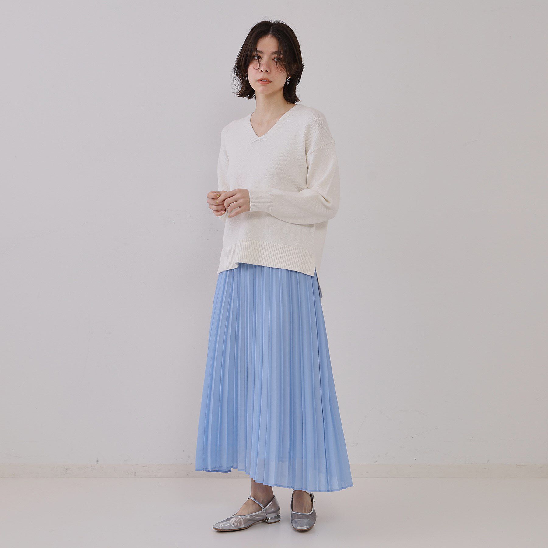 OPAQUE.CLIP「【抗菌防臭加工／長さ調整可能】チュールコンビシアーメリージェーン」|パンプス|