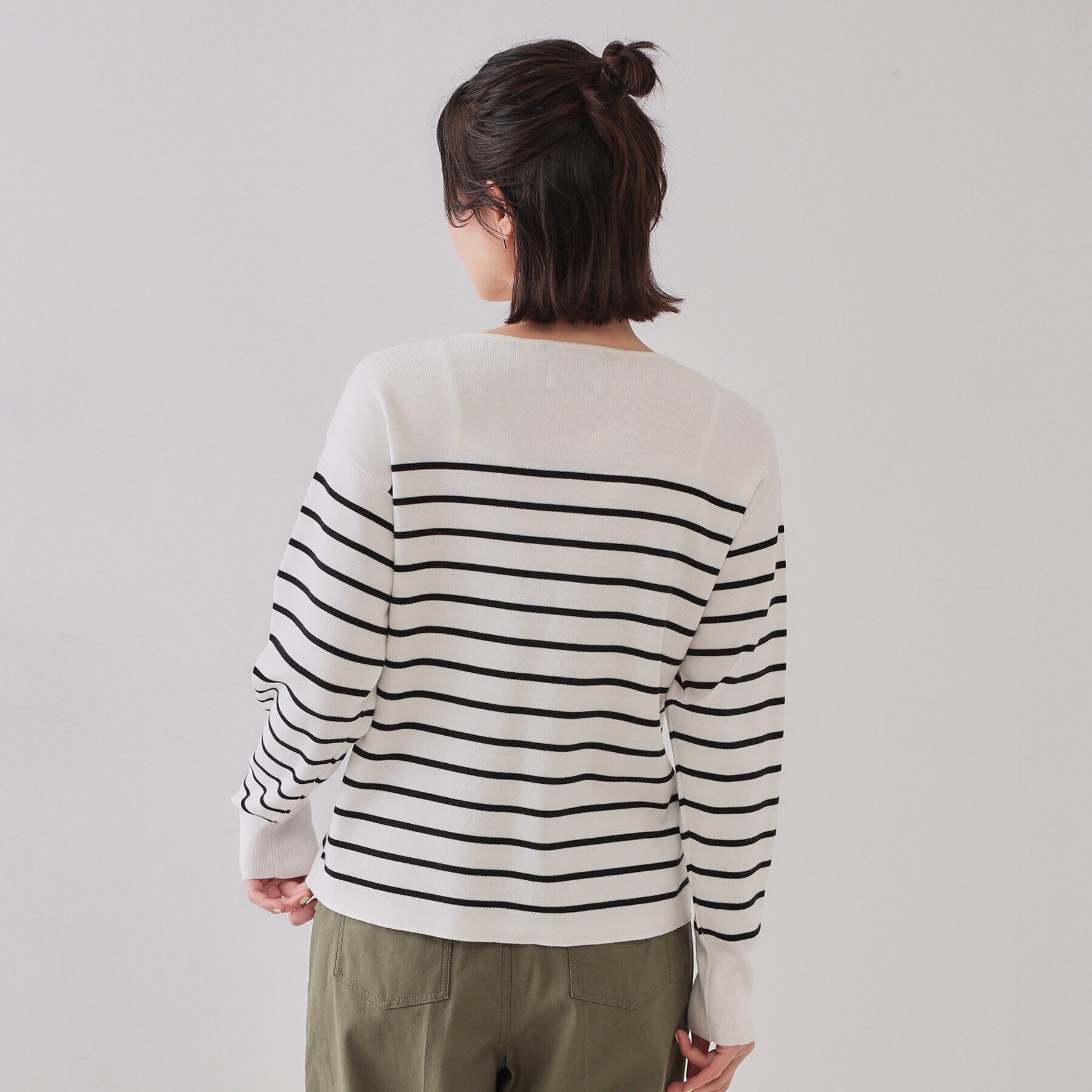 OPAQUE.CLIP「キーネックニット/オーガニックコツトン混【UV/洗濯機洗い可】」|ニット・セーター|