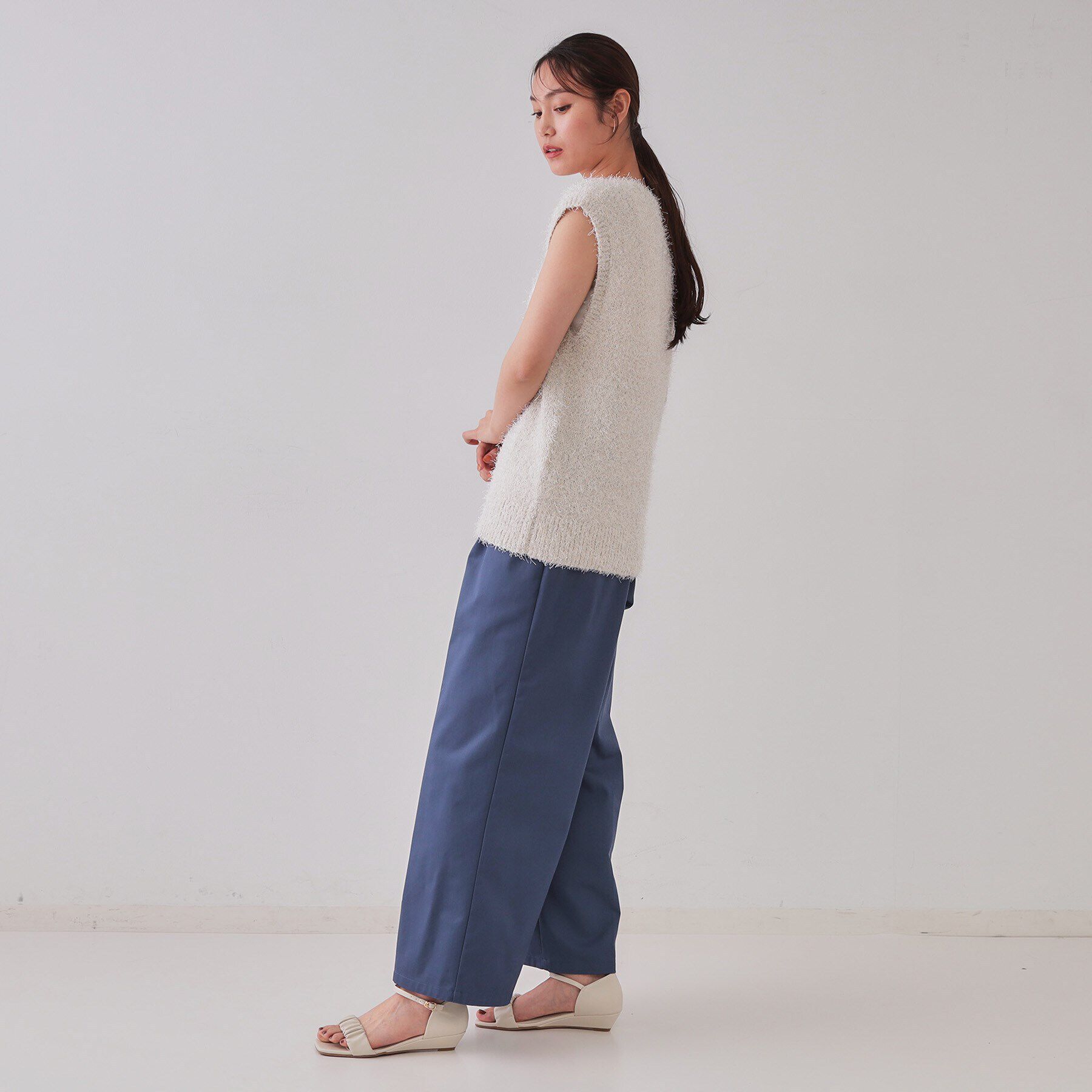 OPAQUE.CLIP「《andGIRL掲載》ラメシャギーニットベスト【洗濯機洗い可/抗ピル】」|ベスト・ジレ|