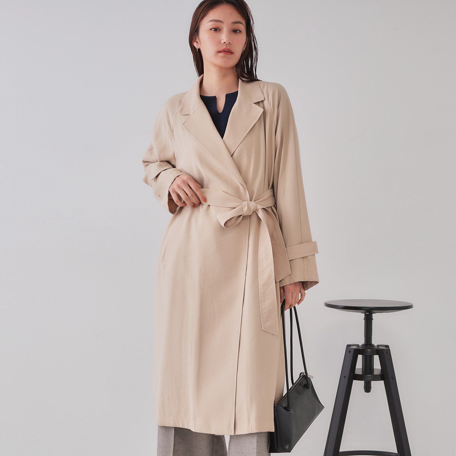 OPAQUE.CLIP「《大人百花掲載》リラクシートレンチコート【洗える】」|トレンチコート|