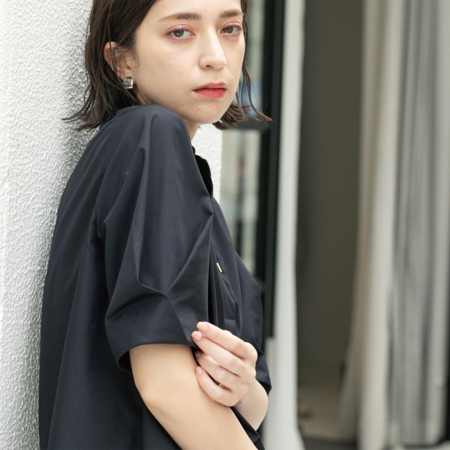 OPAQUE.CLIP「スキッパータックスリーブブラウス【洗濯機洗い可】」|シャツ・ブラウス|