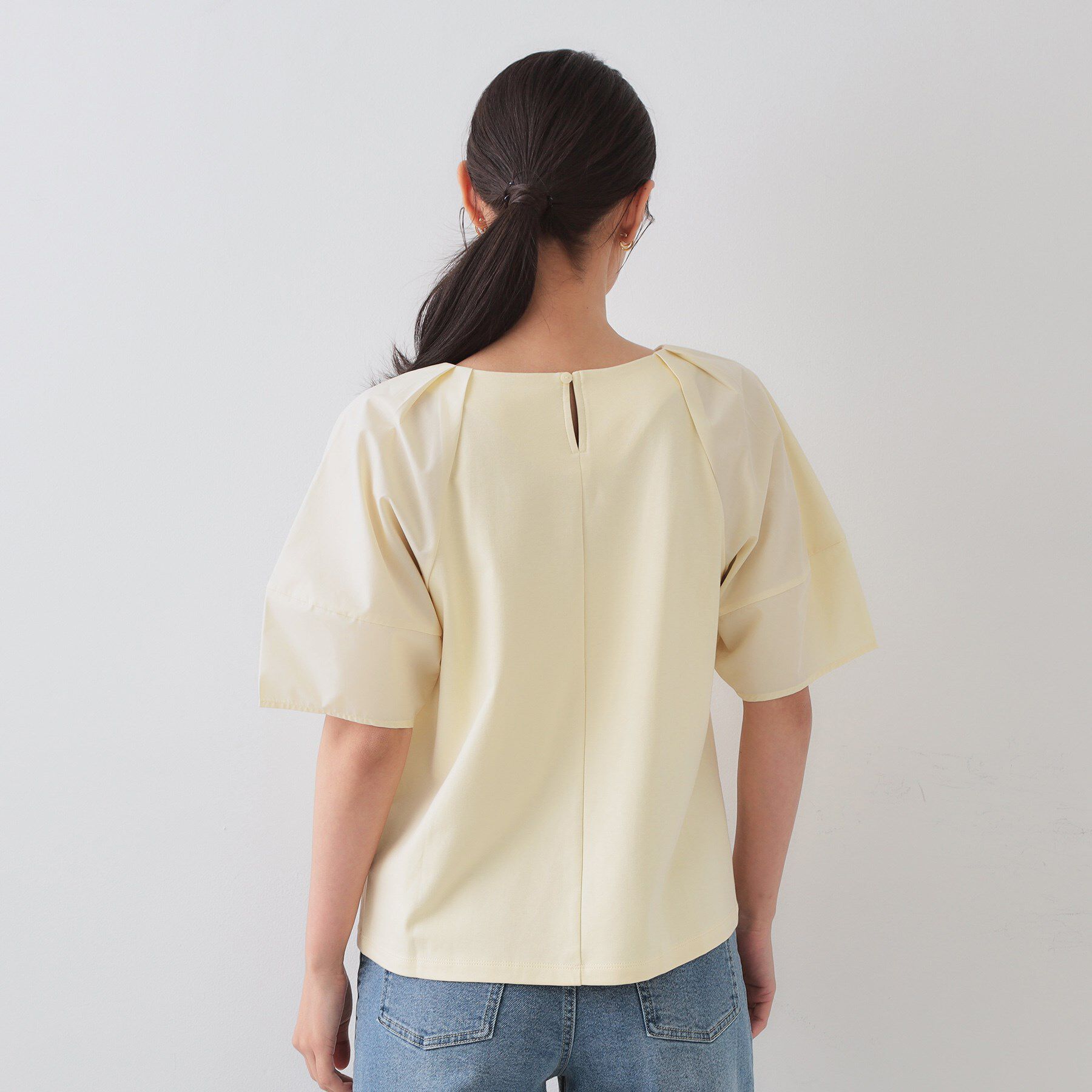 OPAQUE.CLIP「《S-LLサイズ》ランタンスリーブトップス【UV/接触冷感/洗濯機洗い可】」|Tシャツ・カットソー|