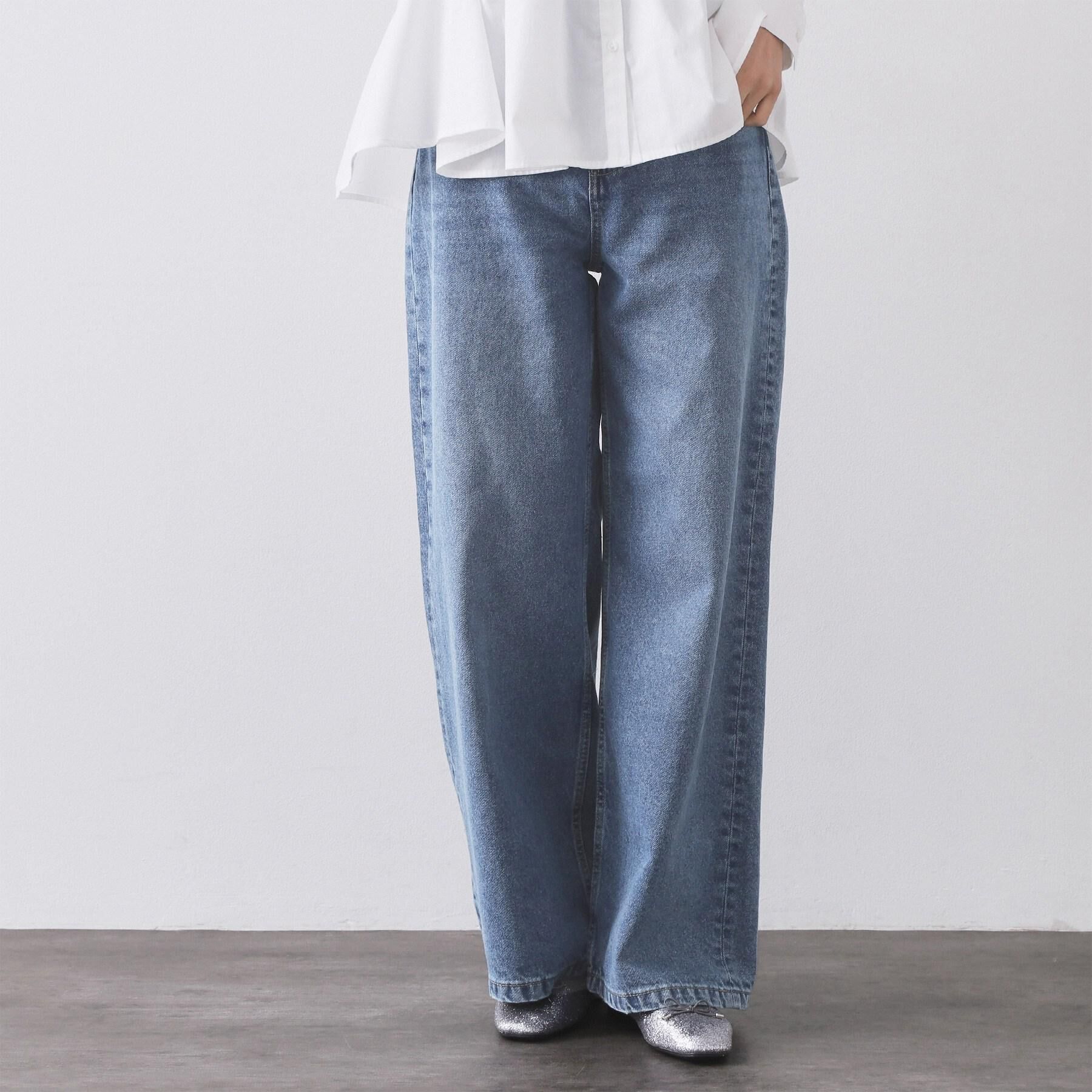 OPAQUE.CLIP「ストレートデニムパンツ【洗濯機OK】《S～LL》」|デニム|