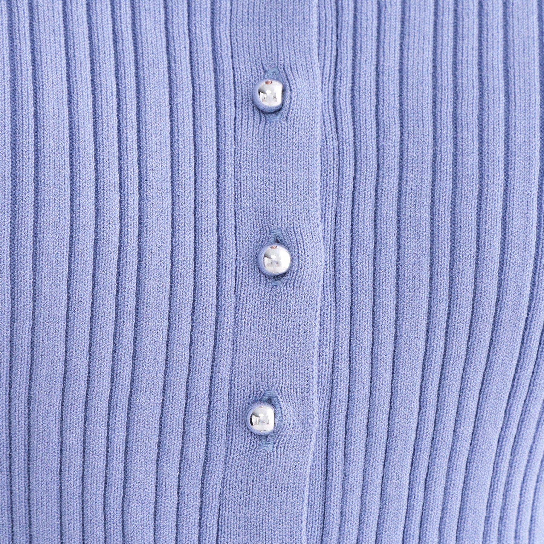 OPAQUE.CLIP「シルバー多ボタン ランダムリブニットカーディガン【洗濯機OK】」|カーディガン|