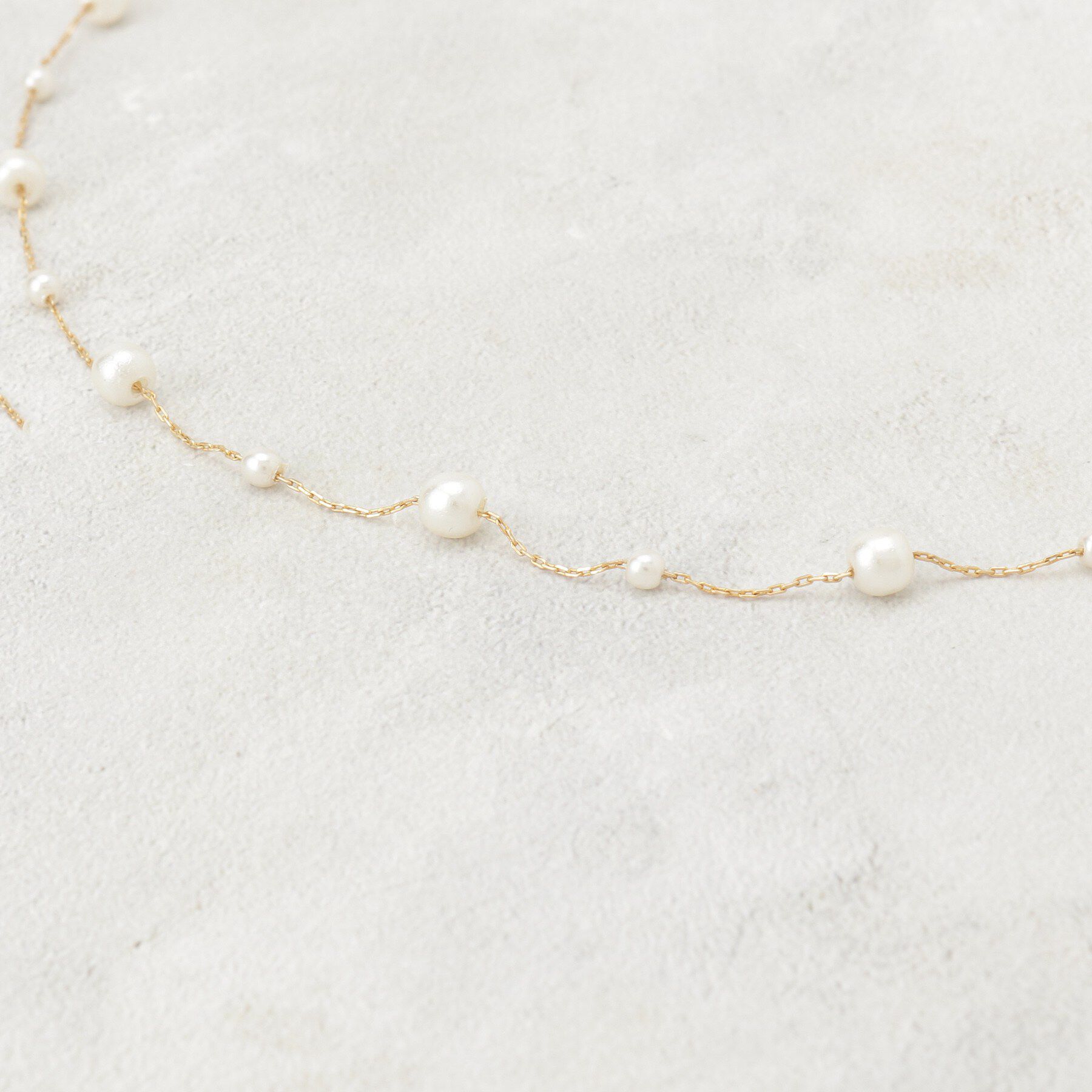 OPAQUE.CLIP「フェイクパール華奢ネックレス」|ネックレス|