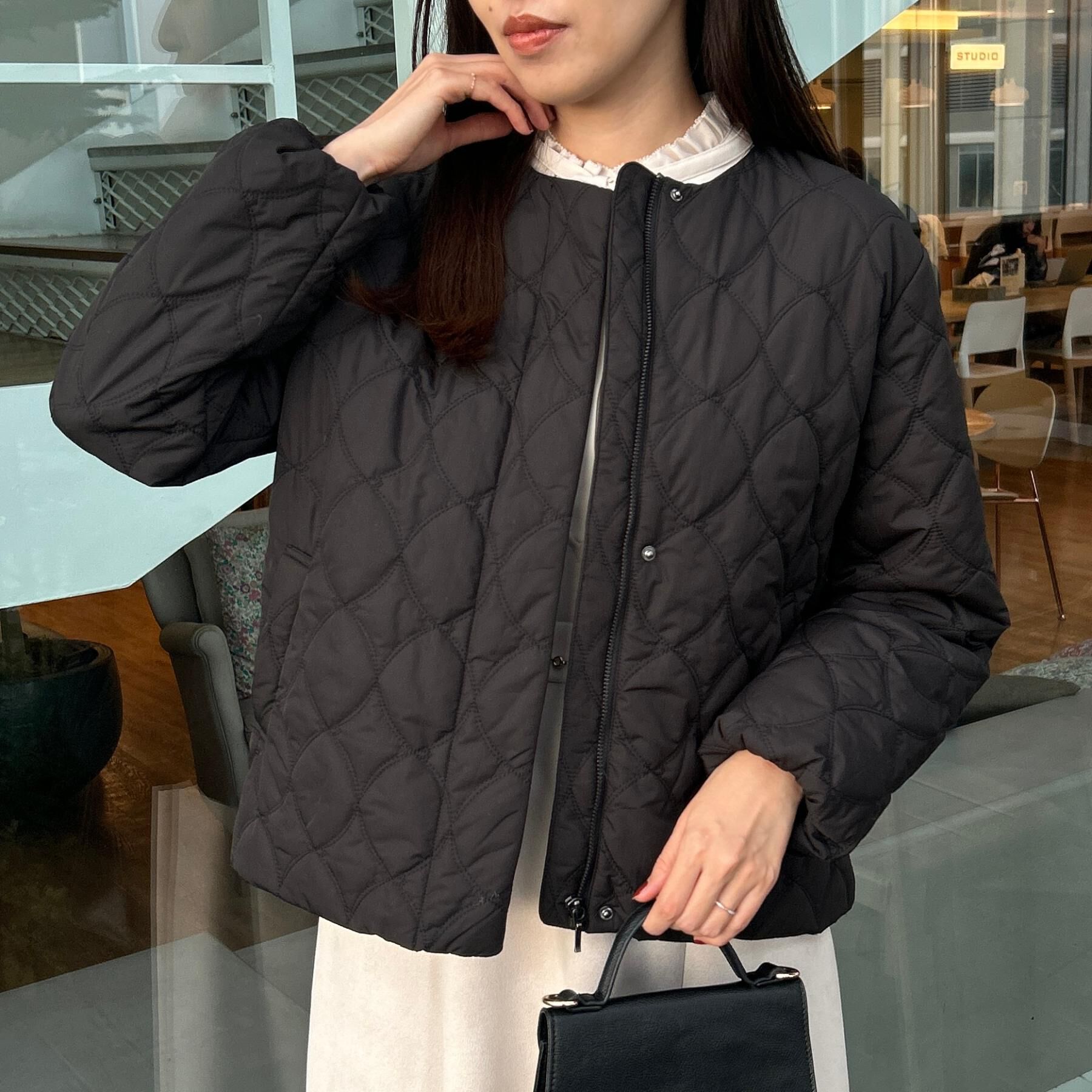 Couture broach「【春色追加・撥水・洗える】リボンキルティングジャケット」|ノーカラージャケット|