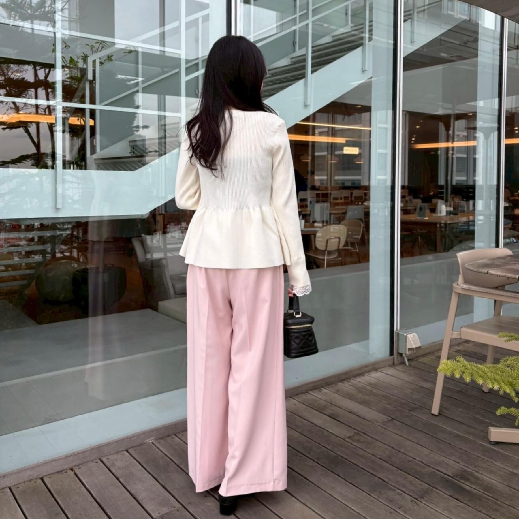 Couture broach「【大人かわいい・洗える】ペプラムニットカーディガン」|カーディガン|