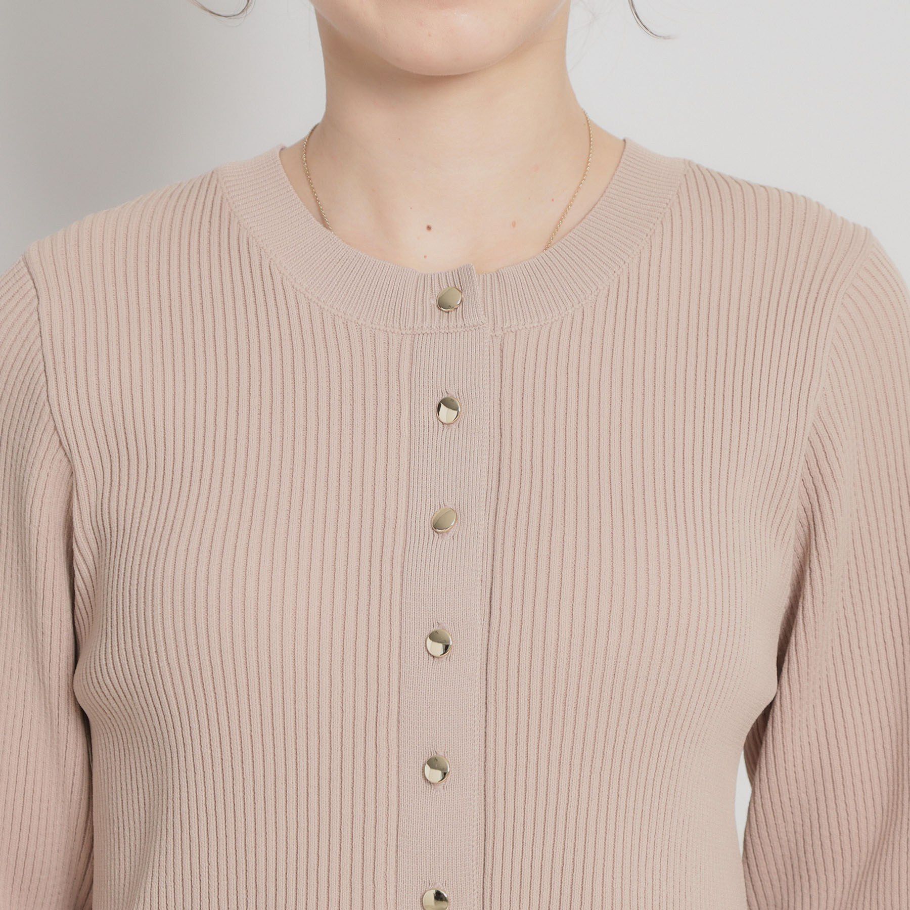 Couture broach「【大人かわいい・洗える】ペプラムニットカーディガン」|カーディガン|