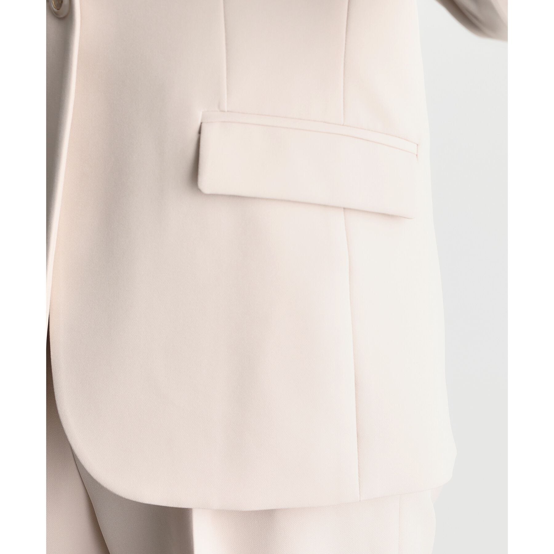 THE SHOP TK「【汚れ防止／シワになりにくい／セレモニー／通勤】ダブルクロスノーカラージャケット／洗える／サスティナ」|ノーカラージャケット|