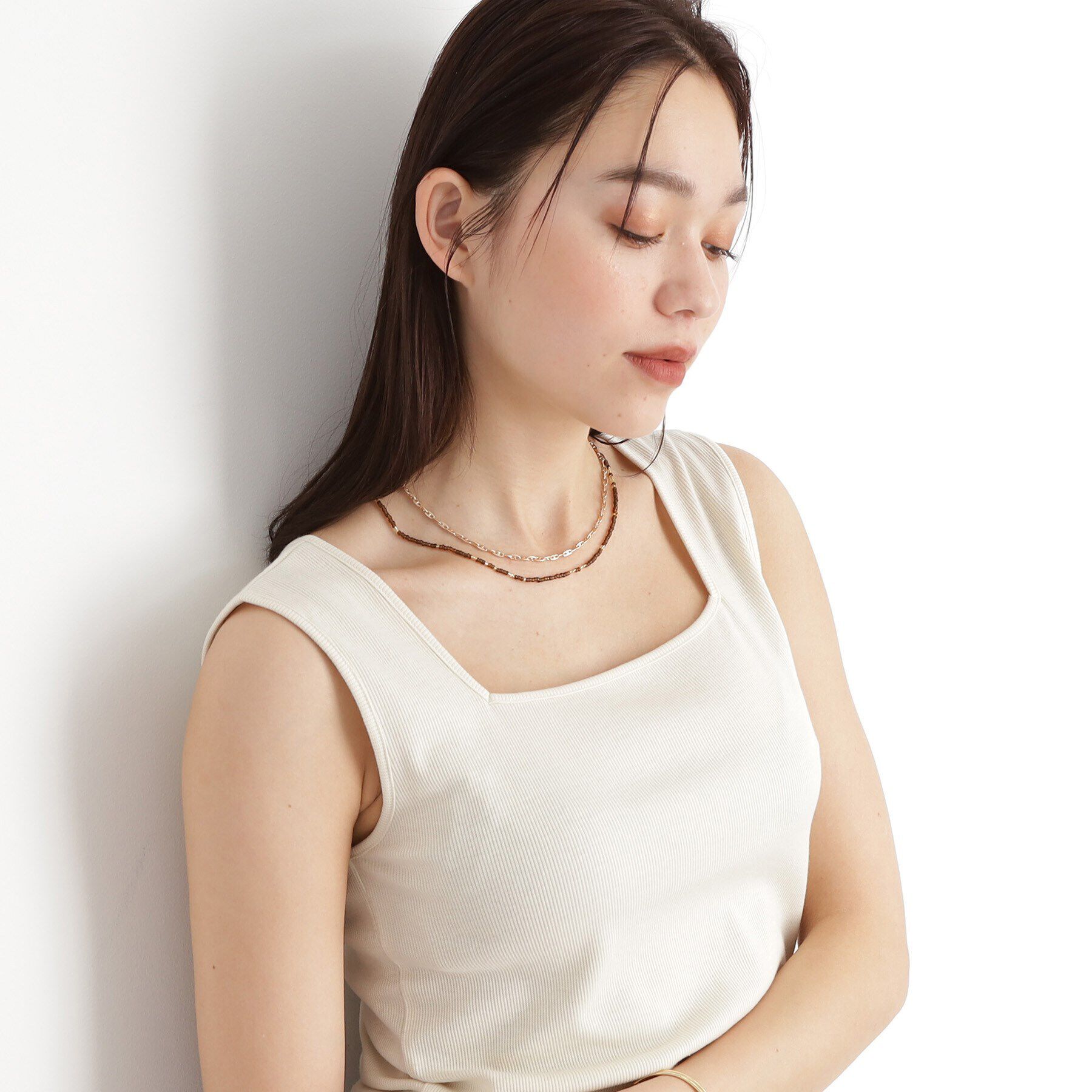 THE SHOP TK「ビーズ2WAYネックレス」|ネックレス|