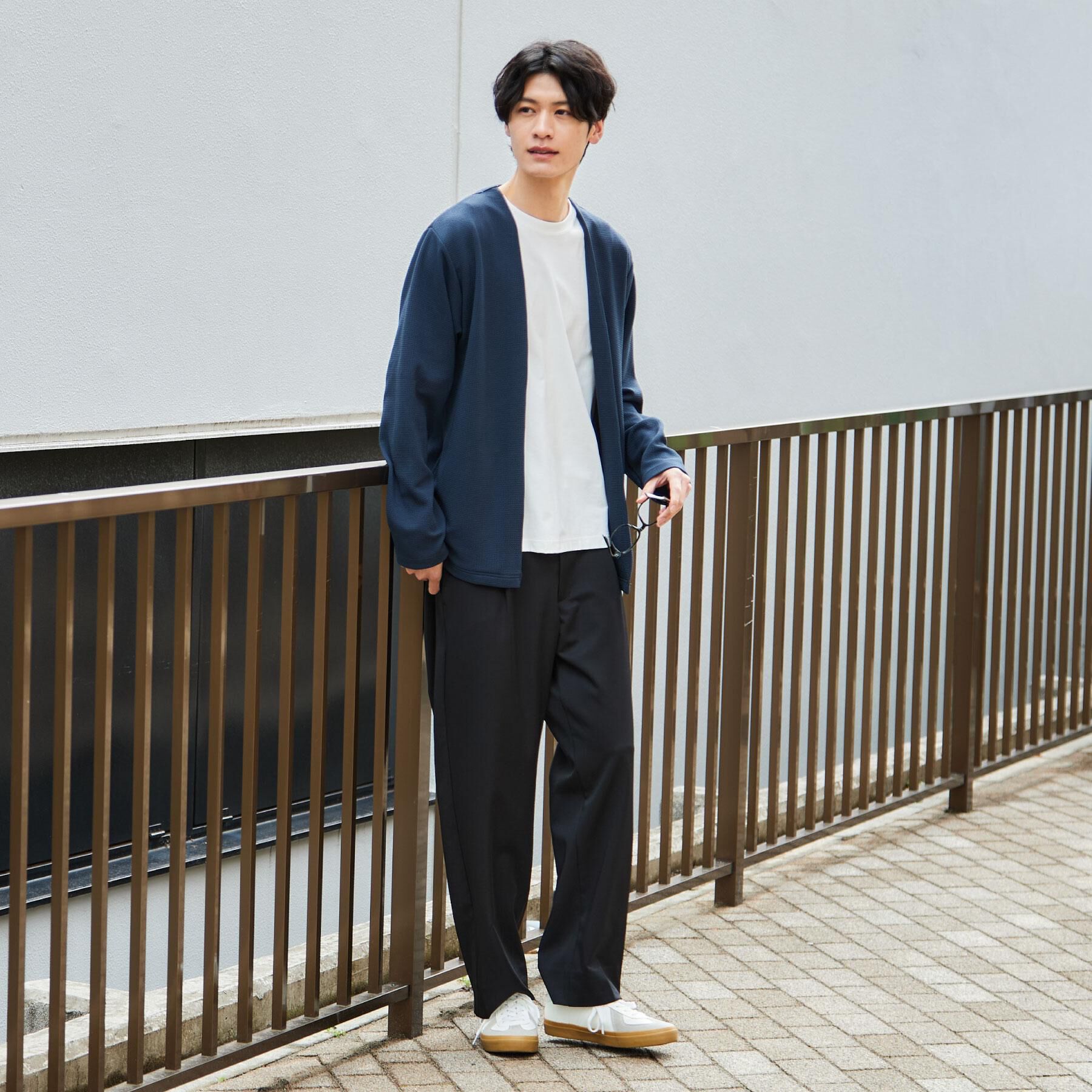 THE SHOP TK「カーディガン＋半袖Tシャツ セットアイテム 洗濯機OK」|カーディガン|