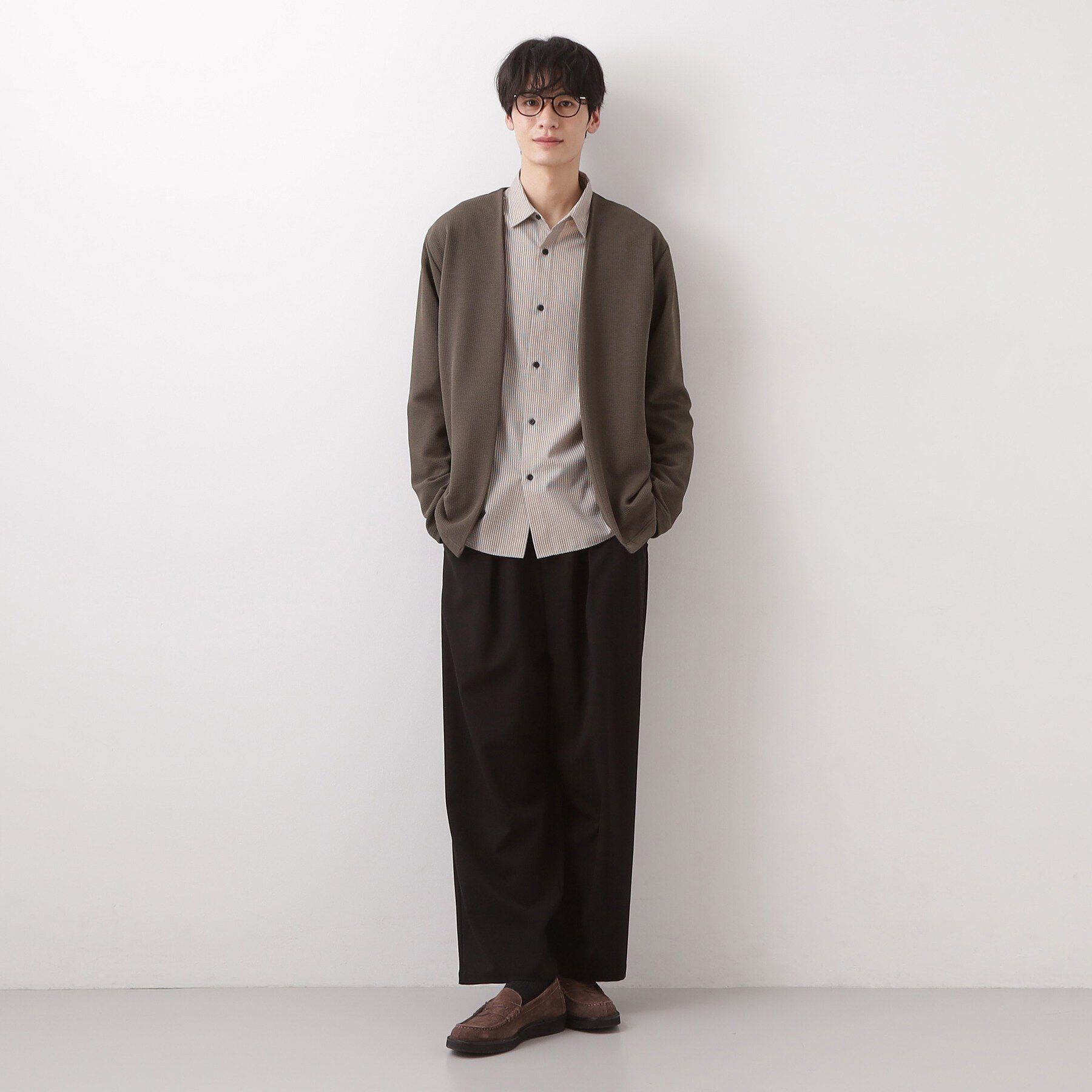 THE SHOP TK「カーディガン＋半袖Tシャツ セットアイテム 洗濯機OK」|カーディガン|