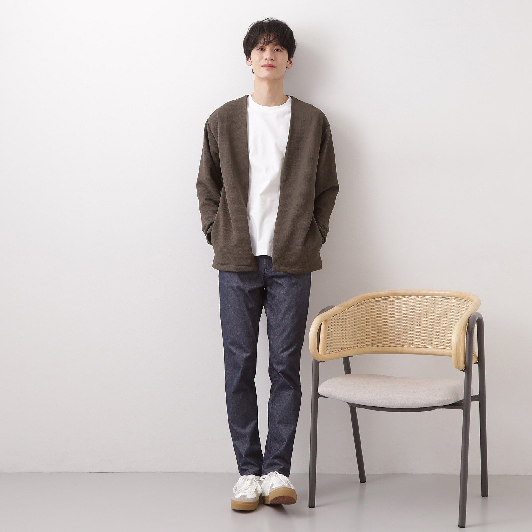 THE SHOP TK「カーディガン＋半袖Tシャツ セットアイテム 洗濯機OK」|カーディガン|